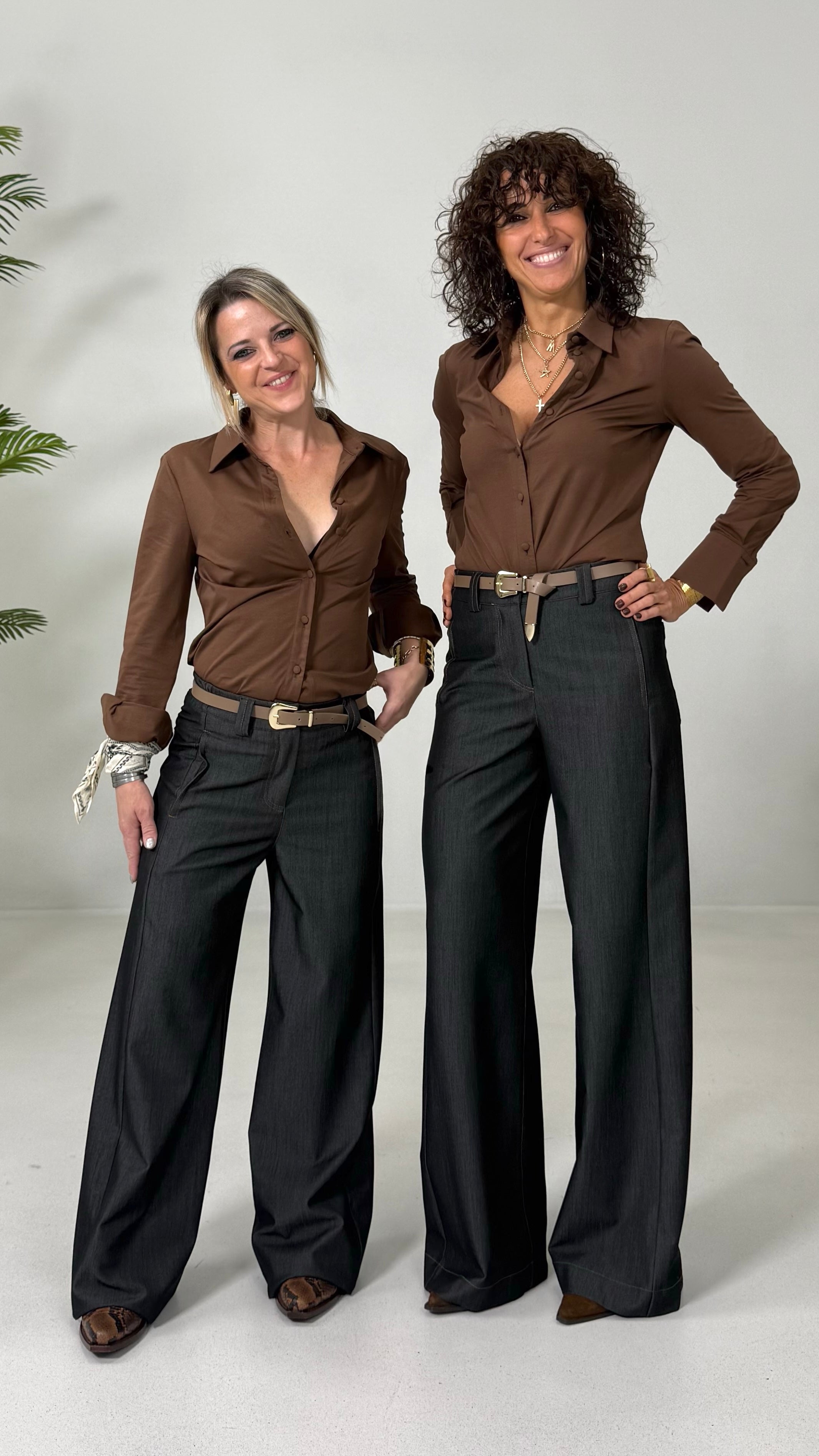 PALAZZO IN HEAVY JEANS SUPER STRETCH