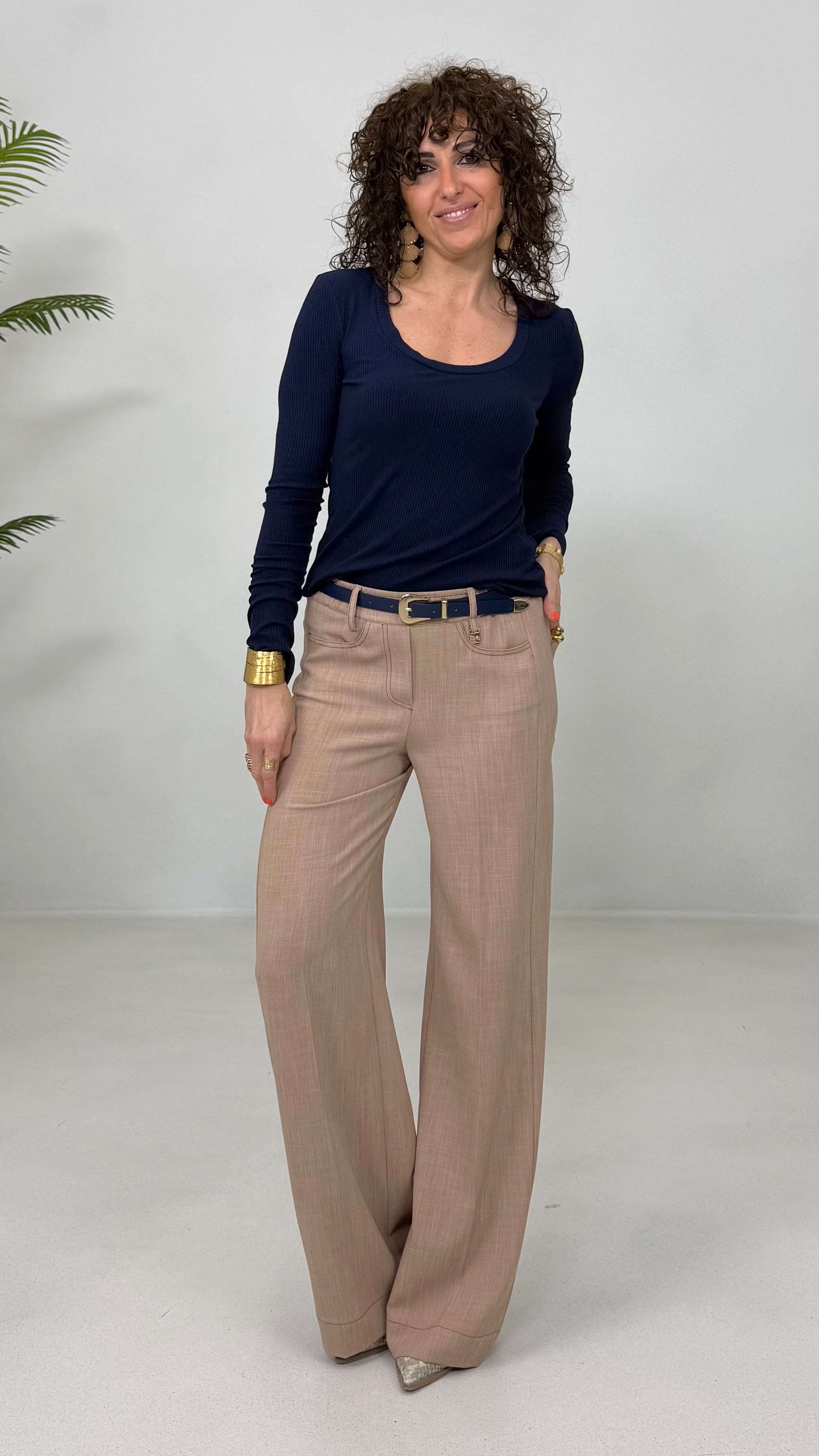 FURBA A COSTINE VISCOSA ELASTICA MANICA LUNGA