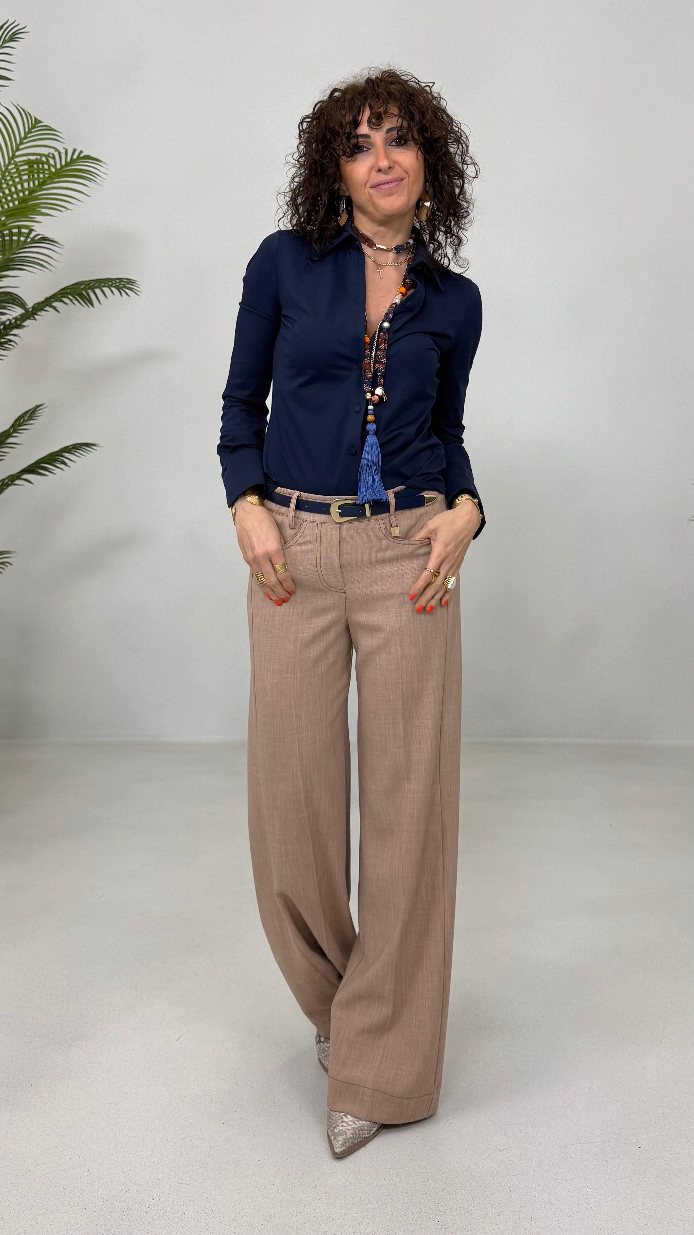 CAMICIA IN JERSEY DI COTONE MODAL