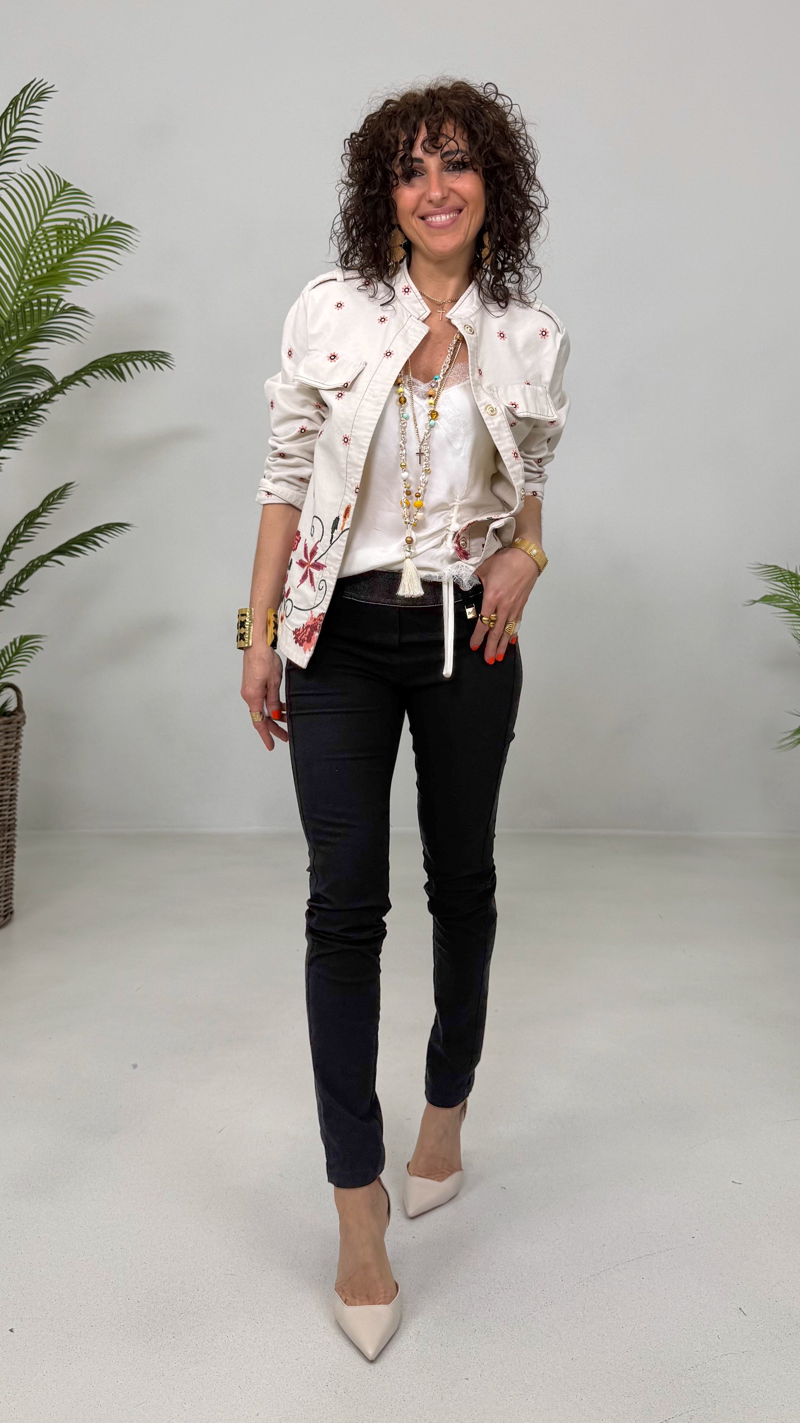 TOP LINGERIE IN RASO DI VISCOSA CON PIZZO