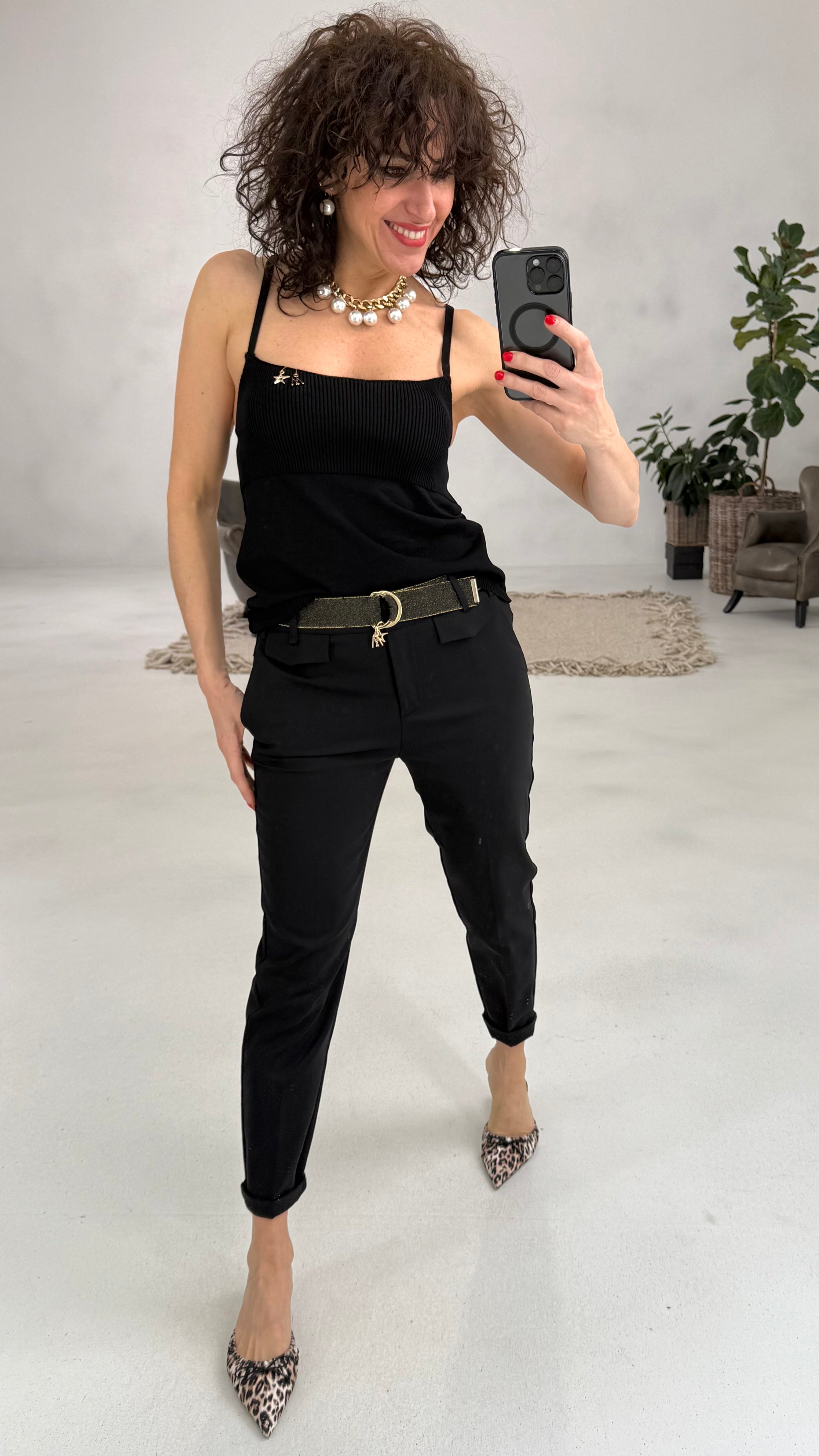 CINTURA ELASTICA CON LUREX ORO