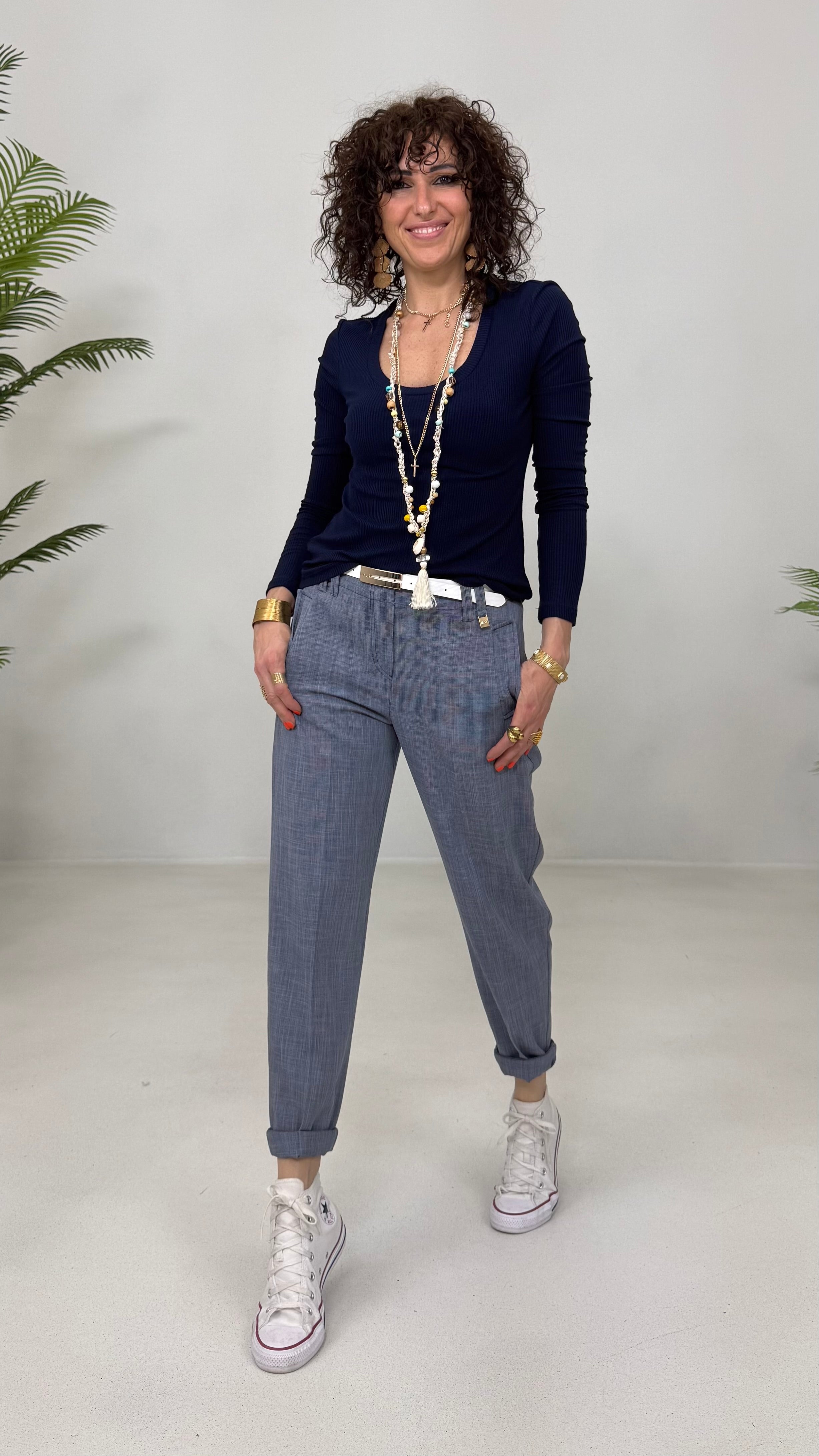 FURBA A COSTINE VISCOSA ELASTICA MANICA LUNGA