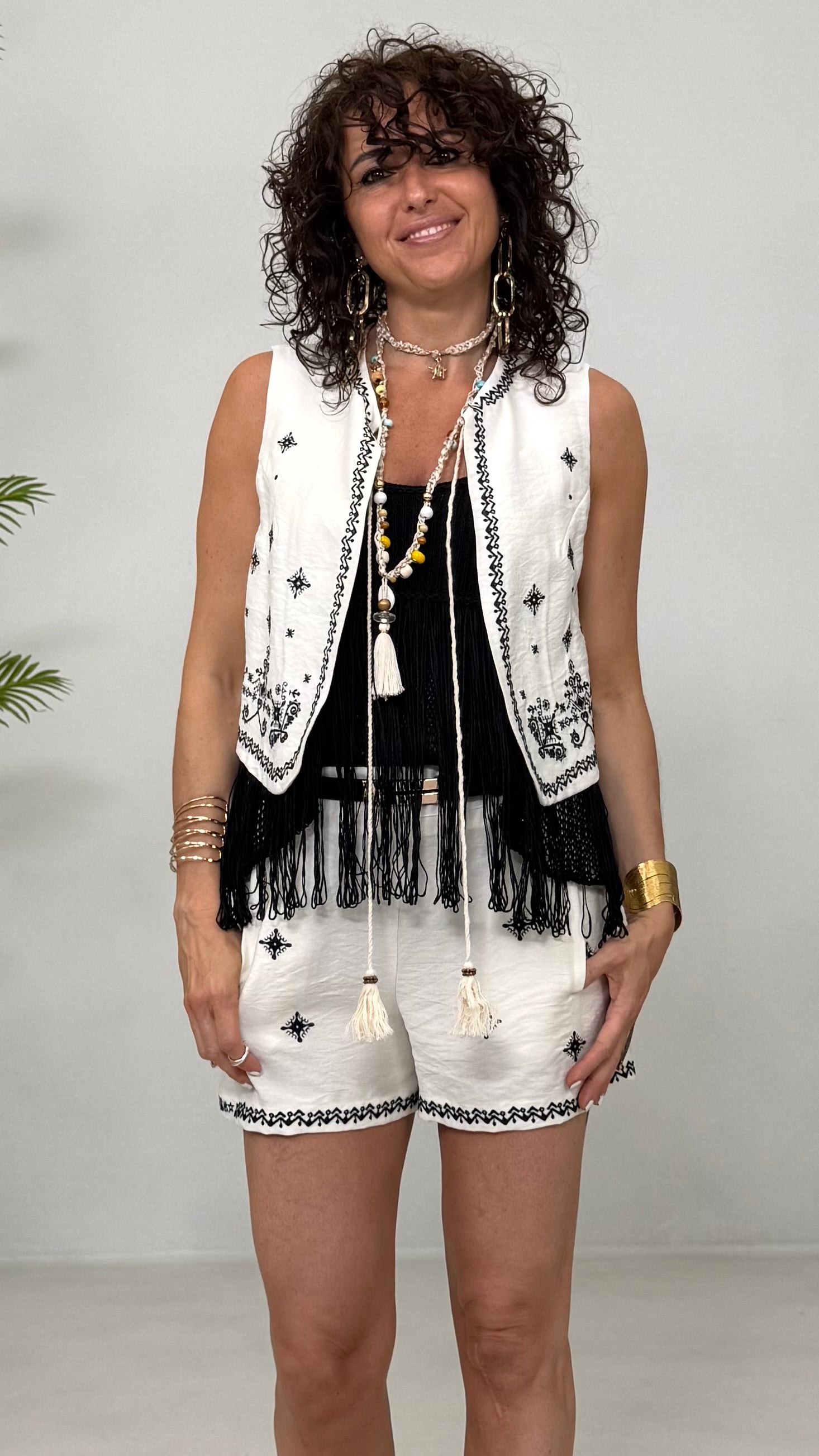 TOP IN FETTUCCIA CON FRANGE