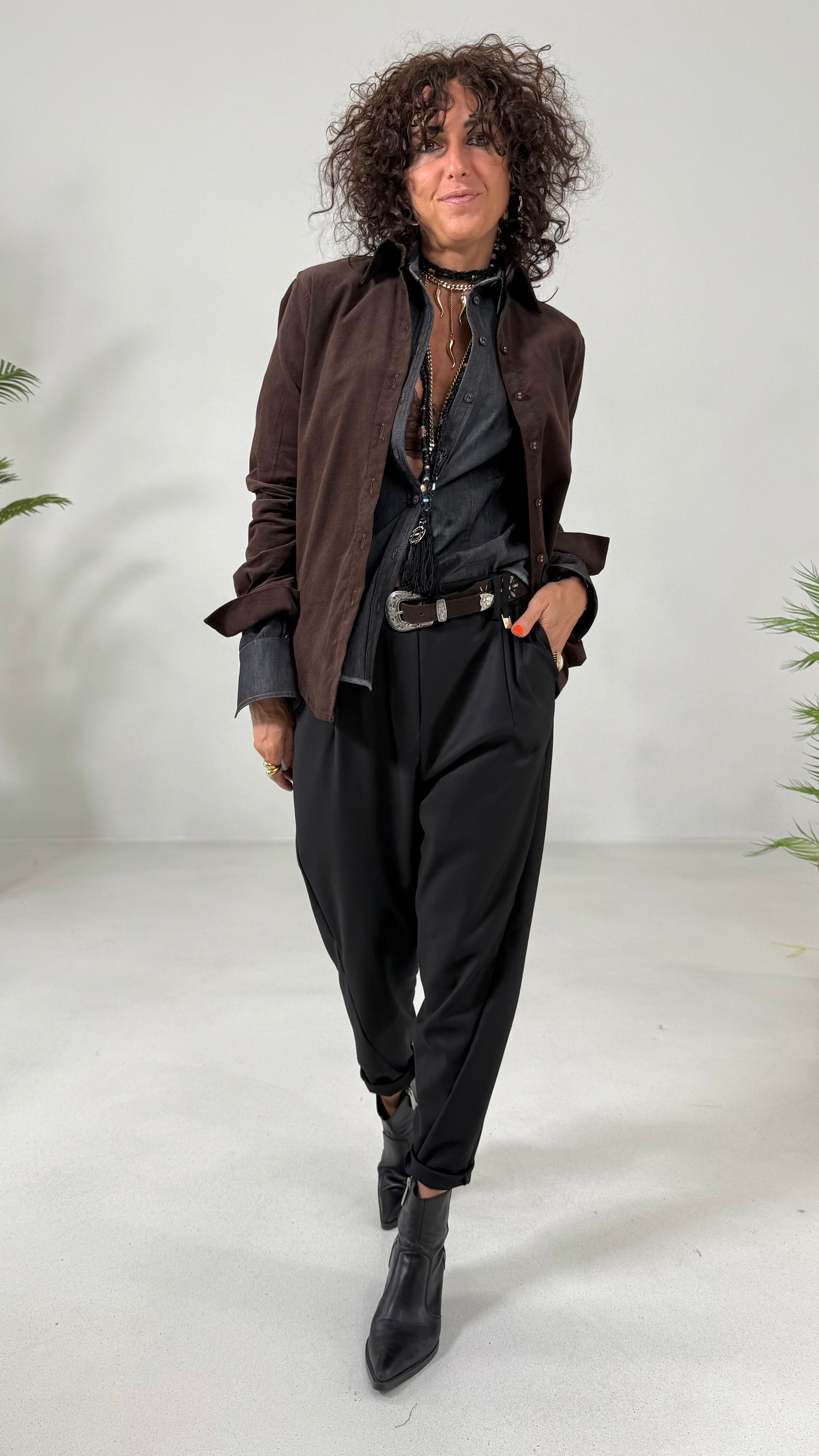 CAMICIA IN VELLUTO 2000 RIGHE