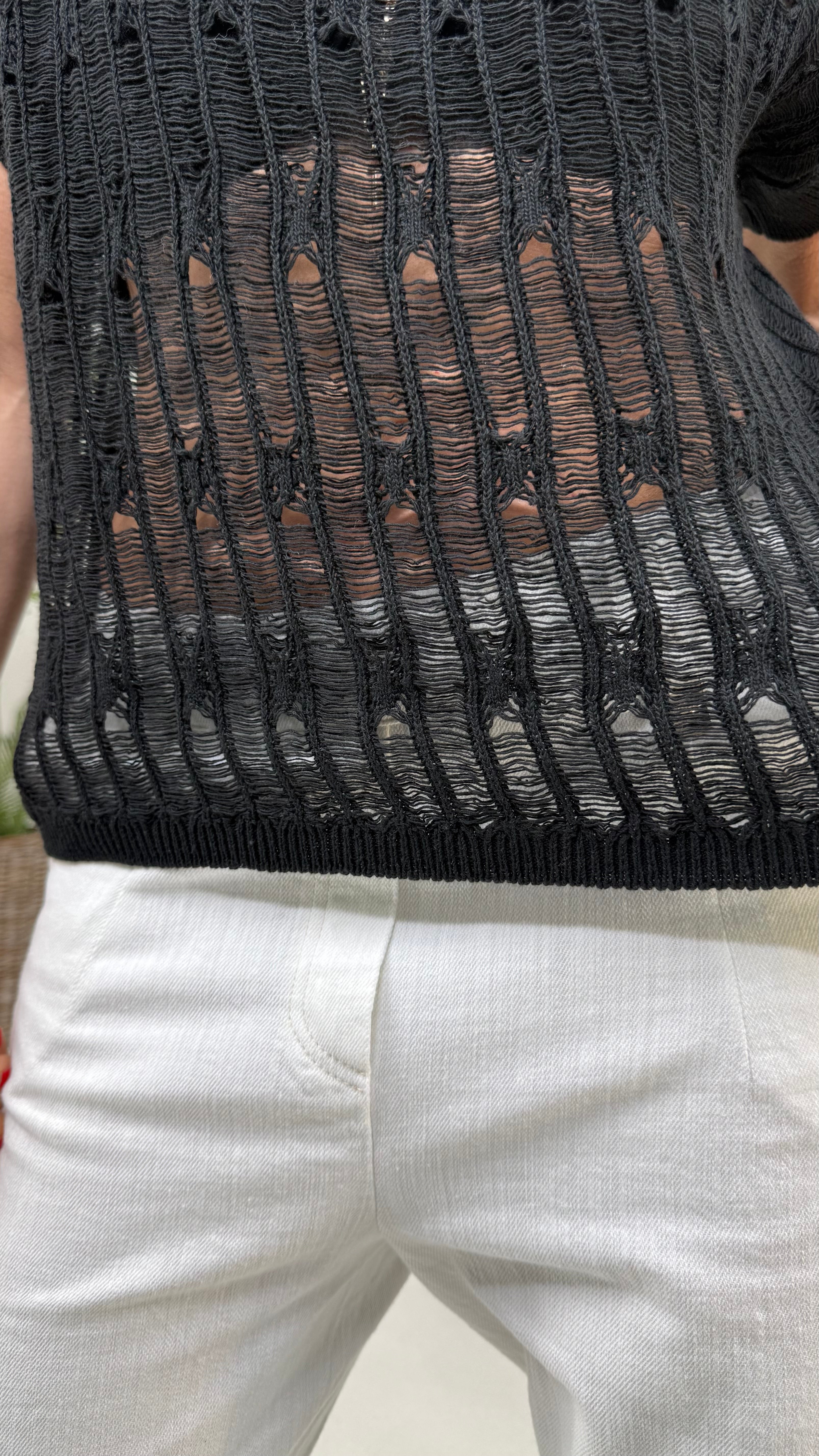 MAGLIA QUADRATA PUNTO FLUTTUANTE