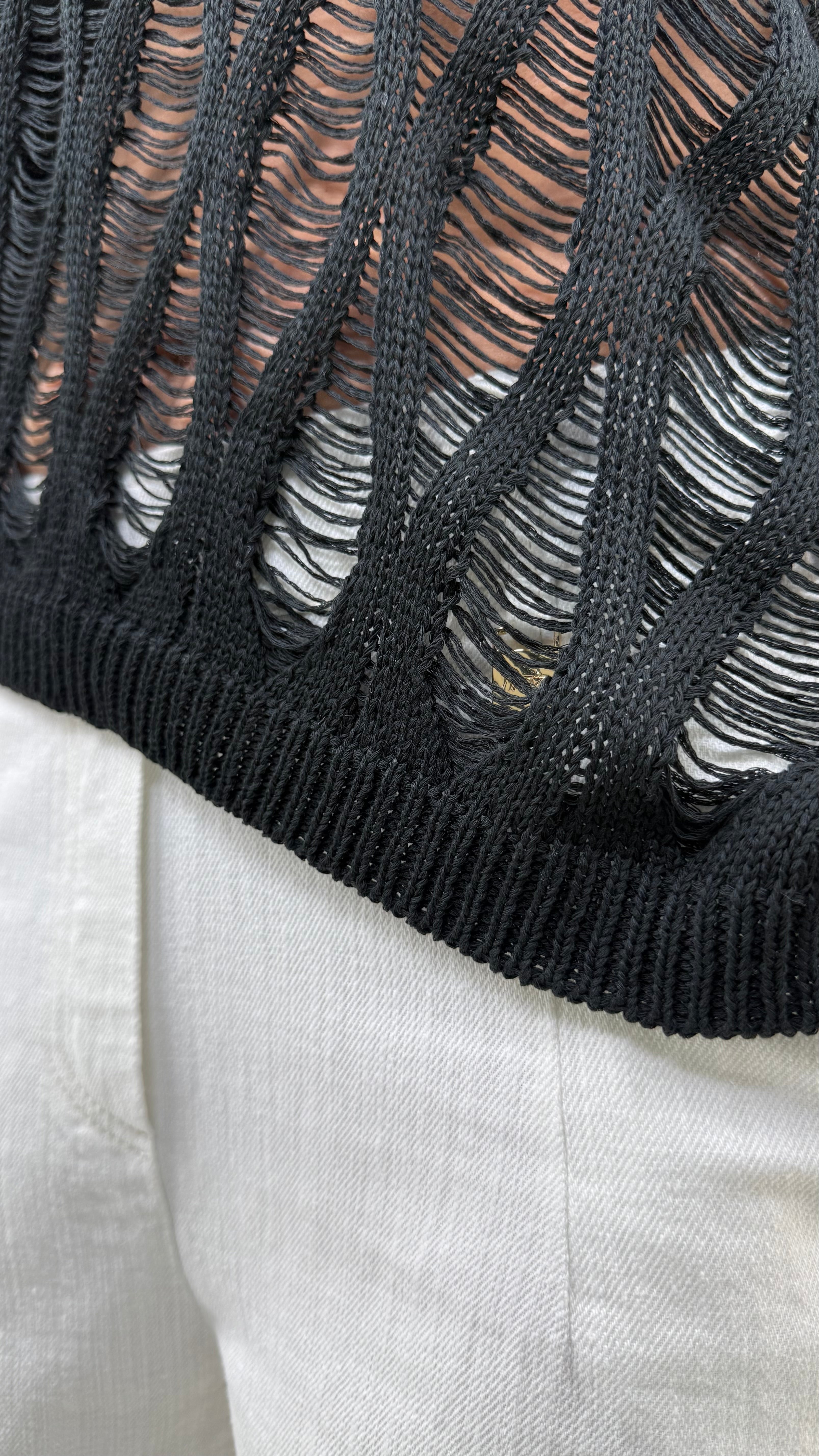 MAGLIA LAVORAZIONE ETNICA IN FETTUCCIA