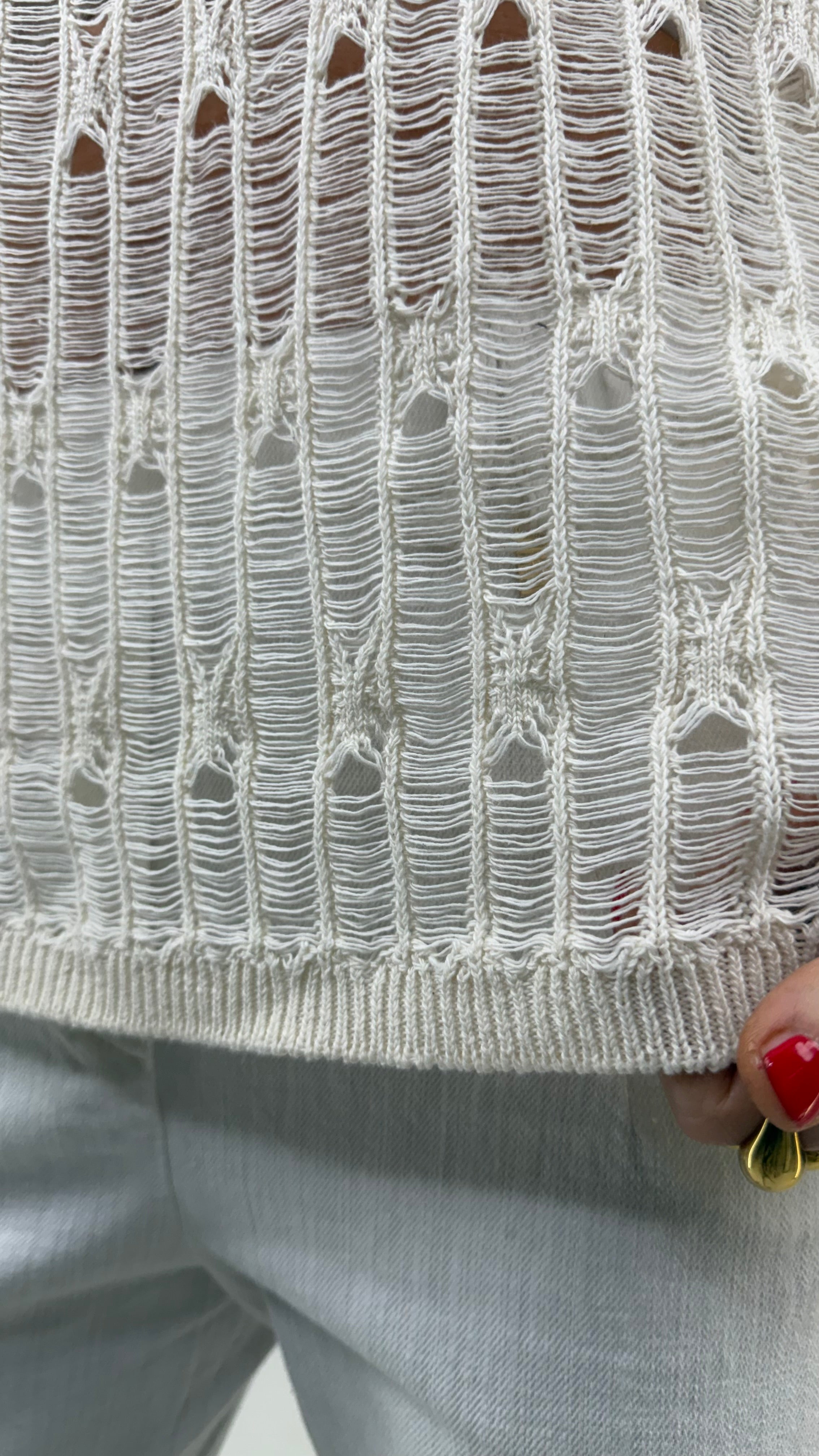 MAGLIA QUADRATA PUNTO FLUTTUANTE