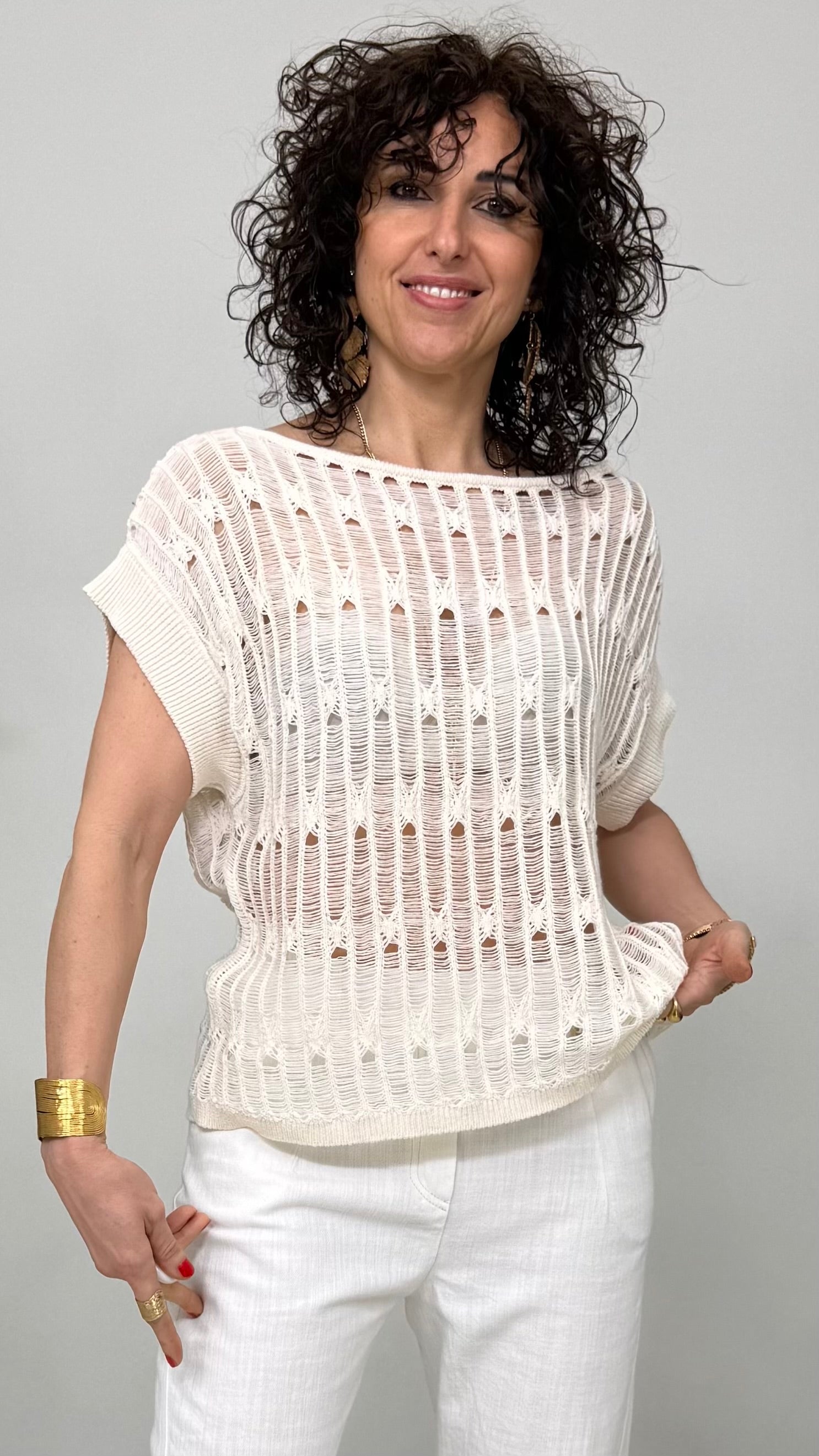 MAGLIA QUADRATA PUNTO FLUTTUANTE