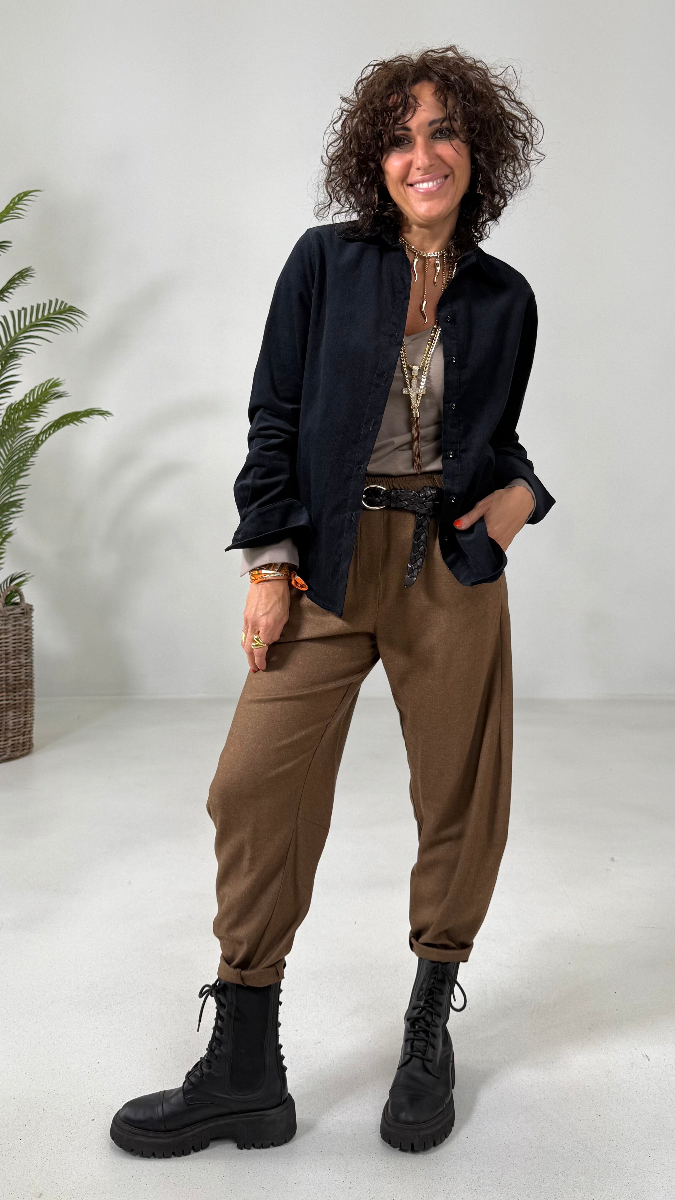 CAMICIA IN VELLUTO 2000 RIGHE