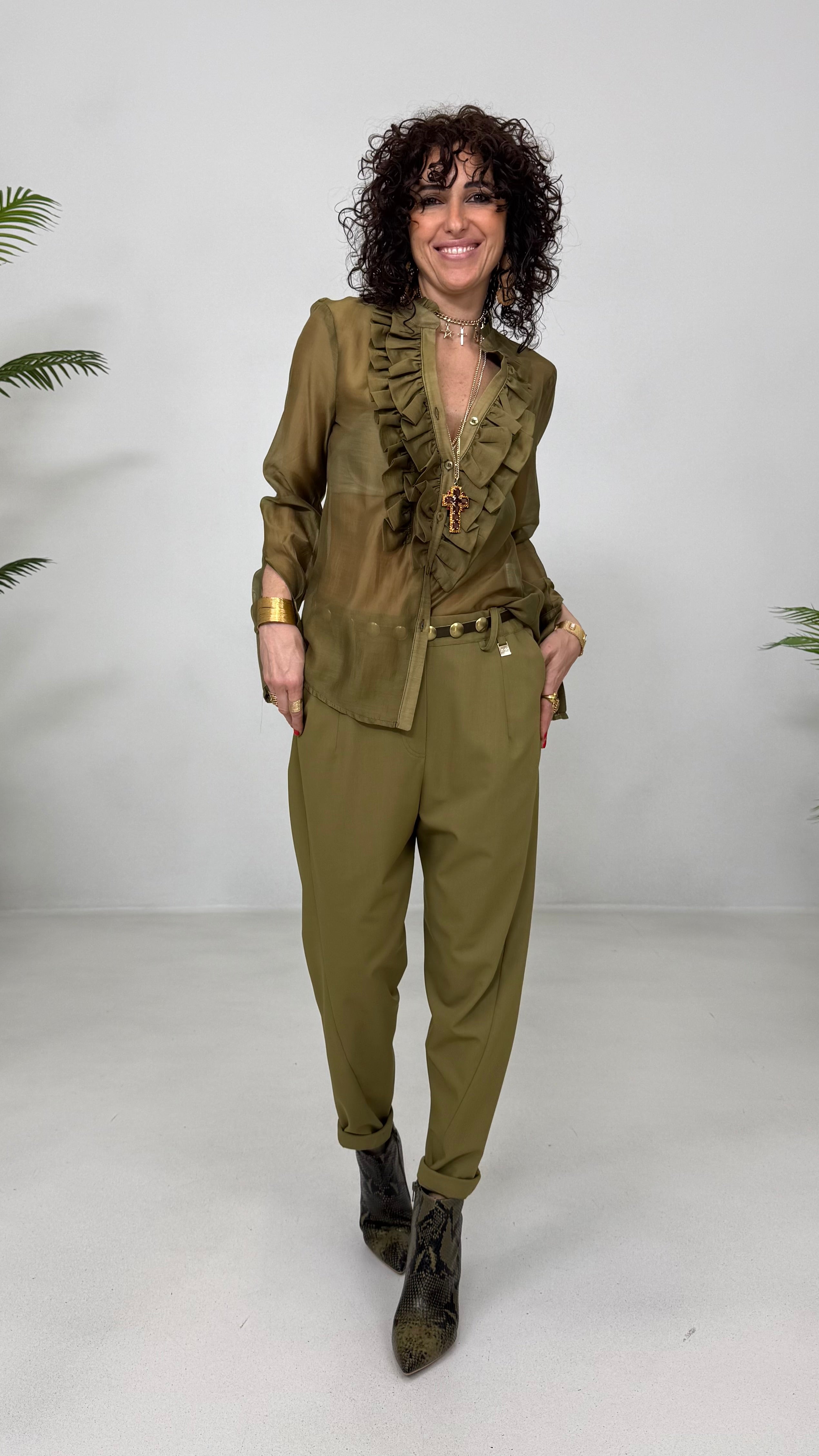 CAMICIA DOPPIA ROUCHES IN VOILE