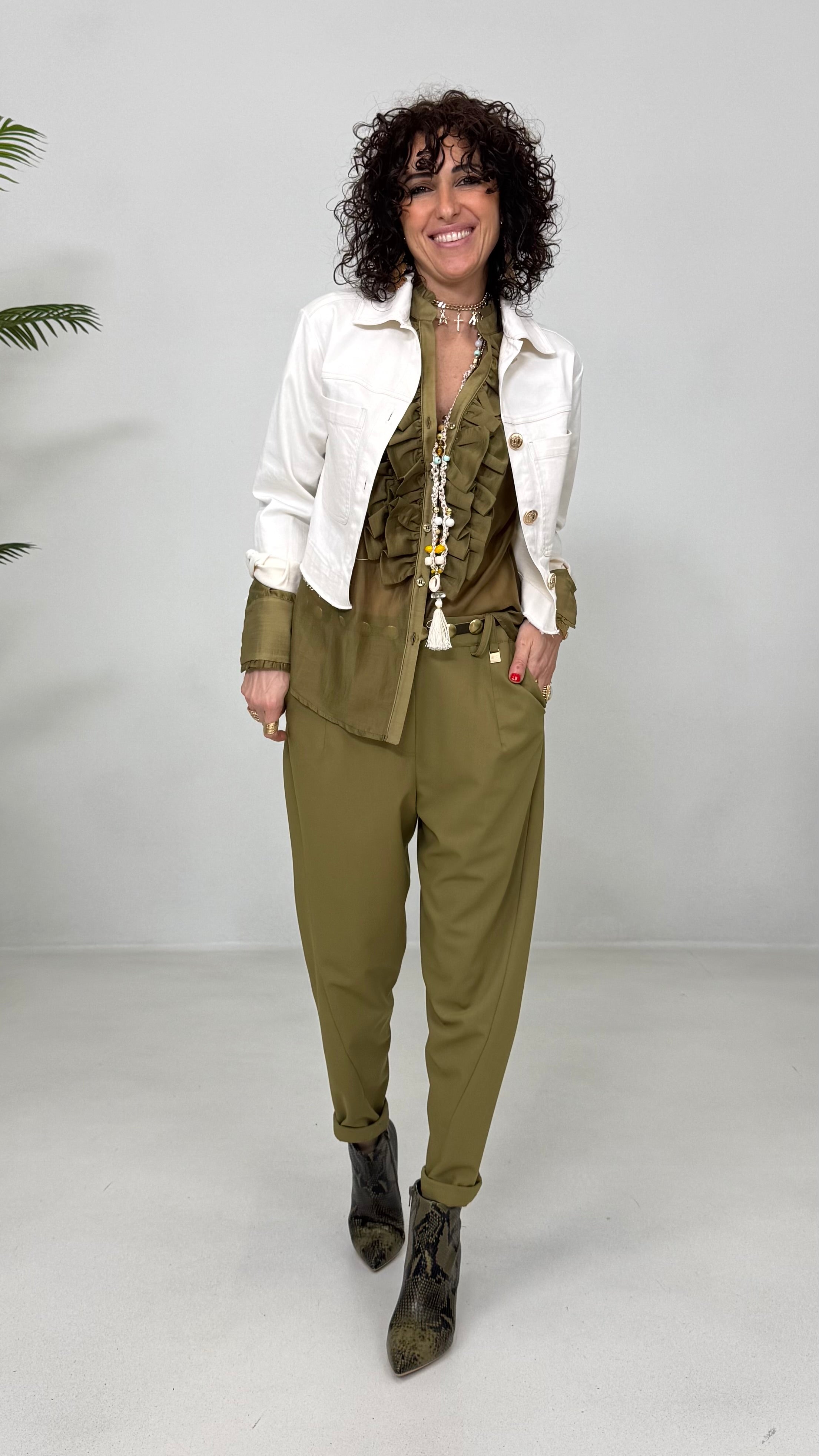 CAMICIA DOPPIA ROUCHES IN VOILE