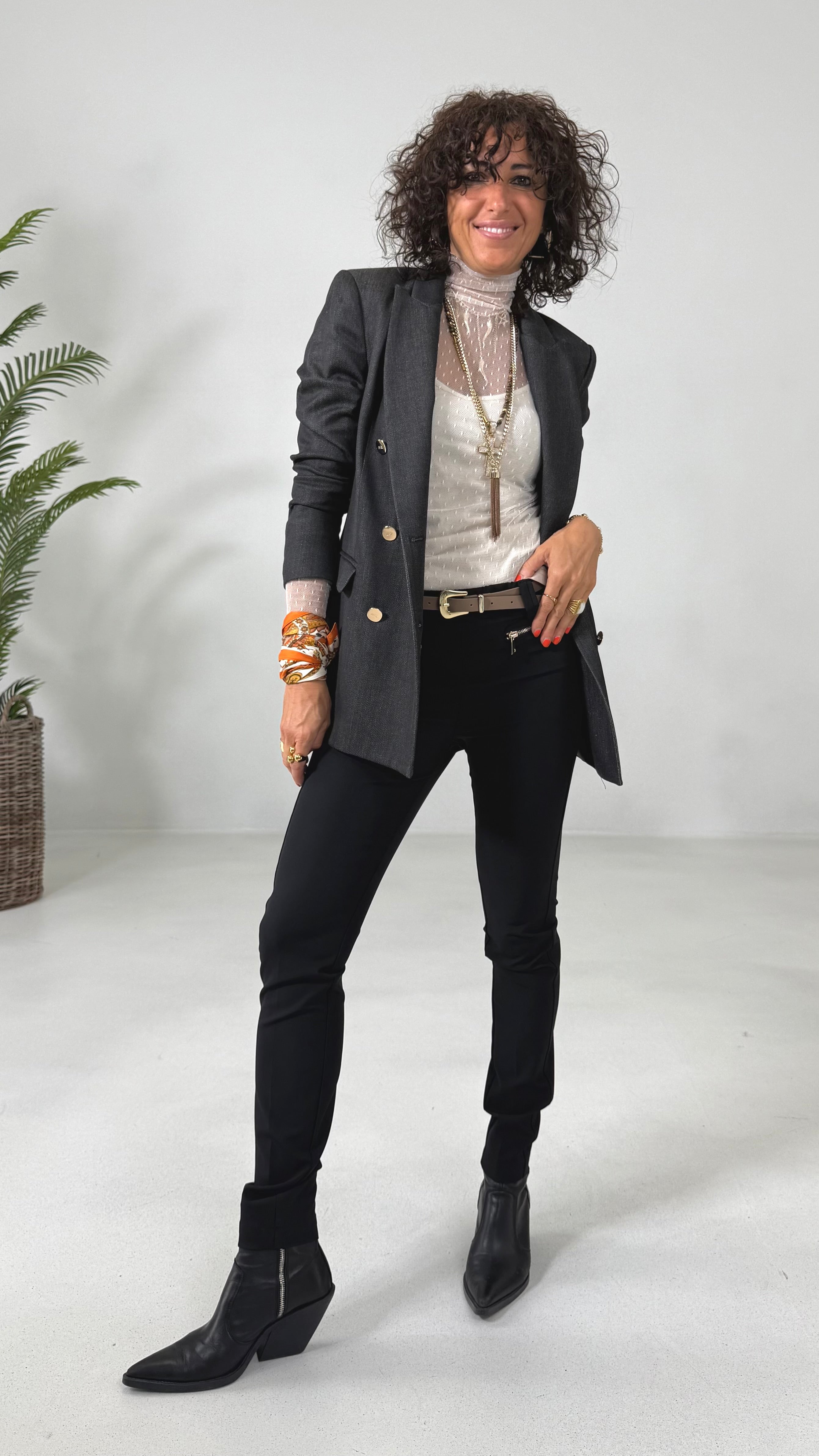 TWINSET IN RETE A POIS E CANOTTA IN JERSEY MODAL