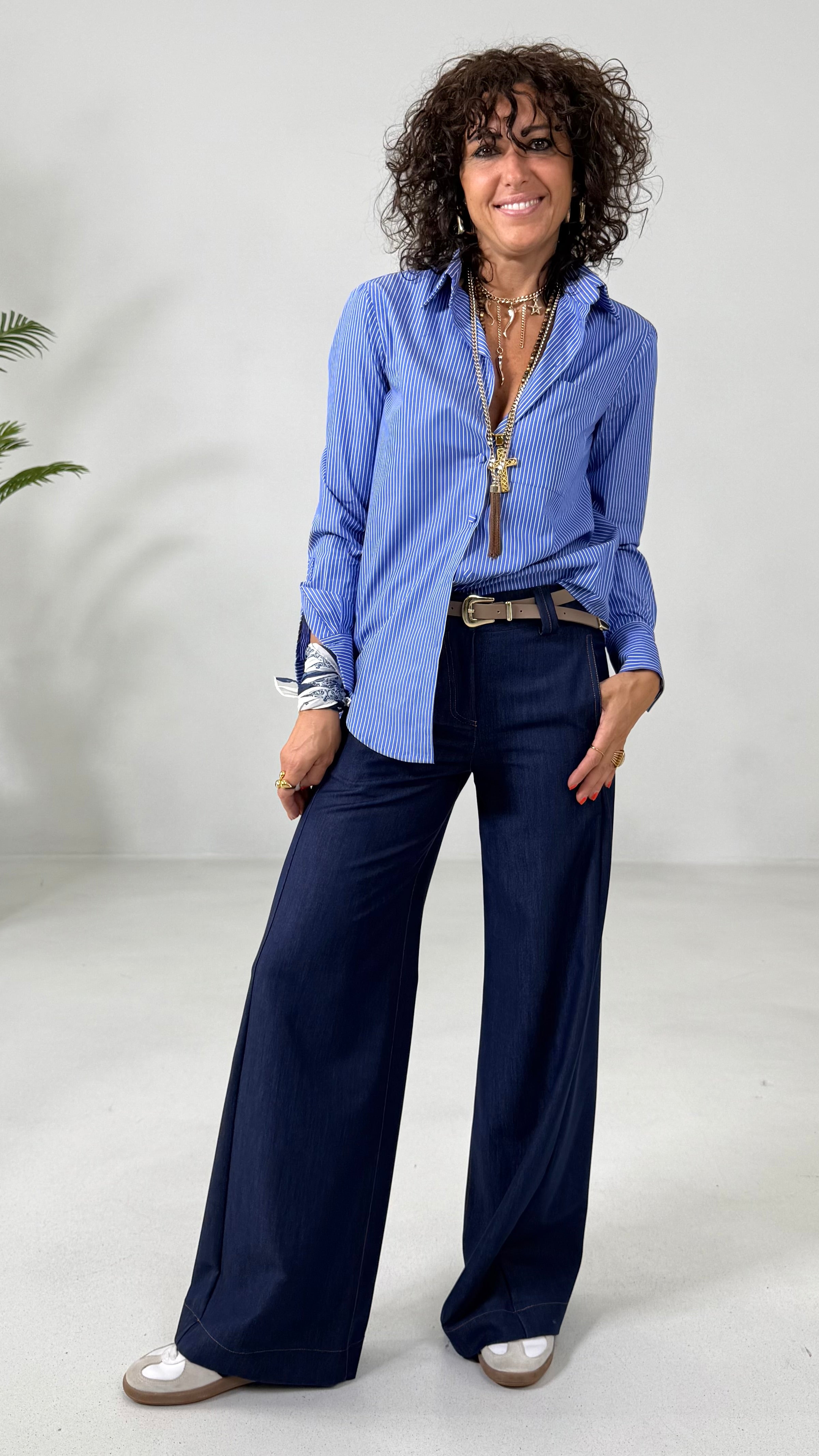 PALAZZO IN JEANS SLEGATO