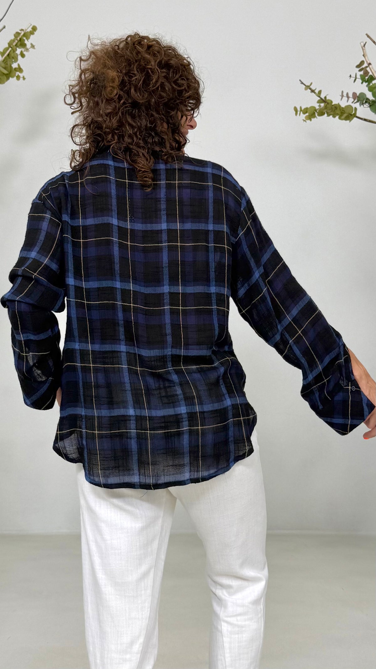 CAMICIA A UOMO IN GARZA A QUADRI