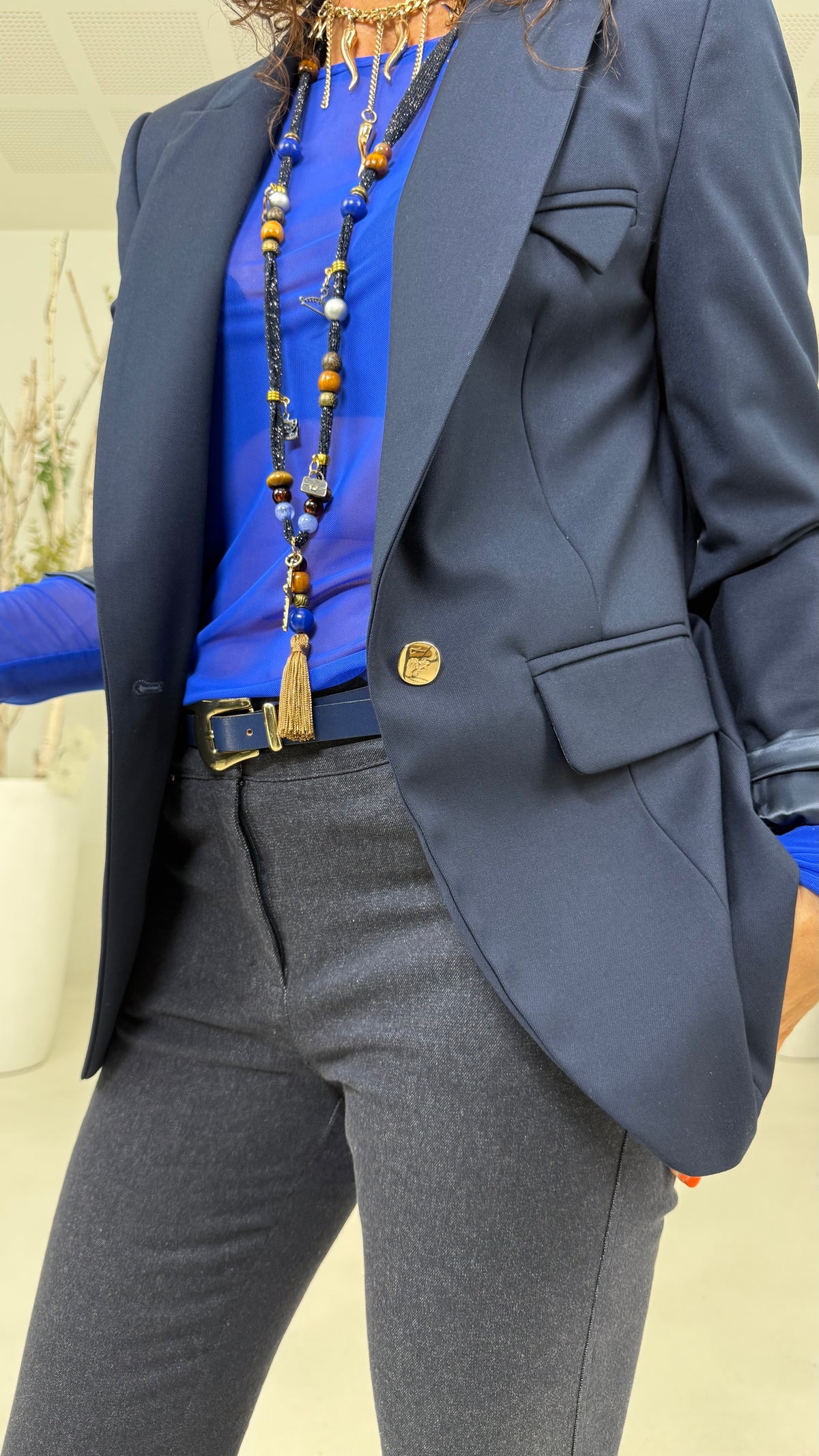 GIACCA BLAZER IN TECNICO FLUIDO