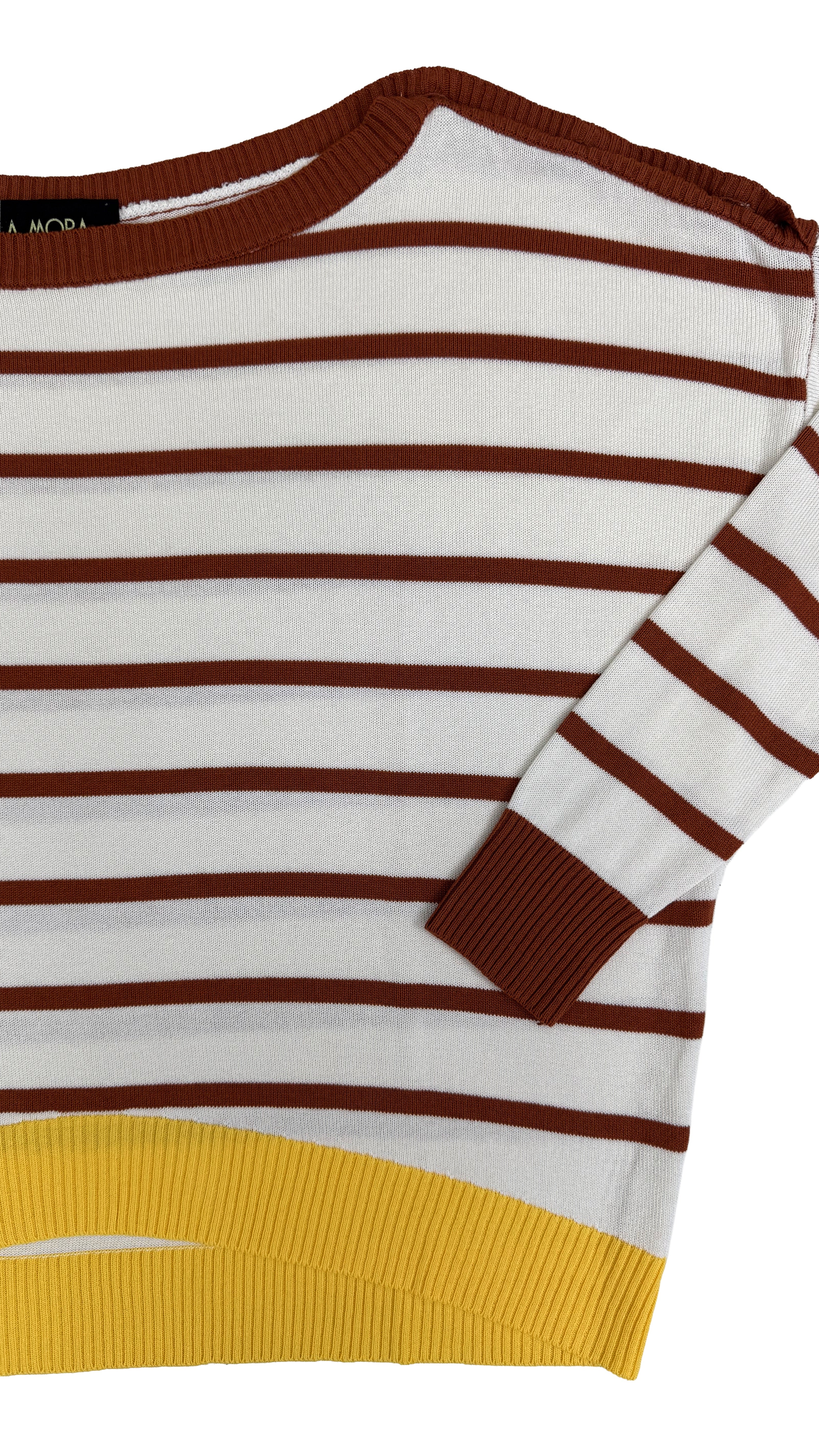 MAGLIA IN VISCOSA CON BORDO GIALLO
