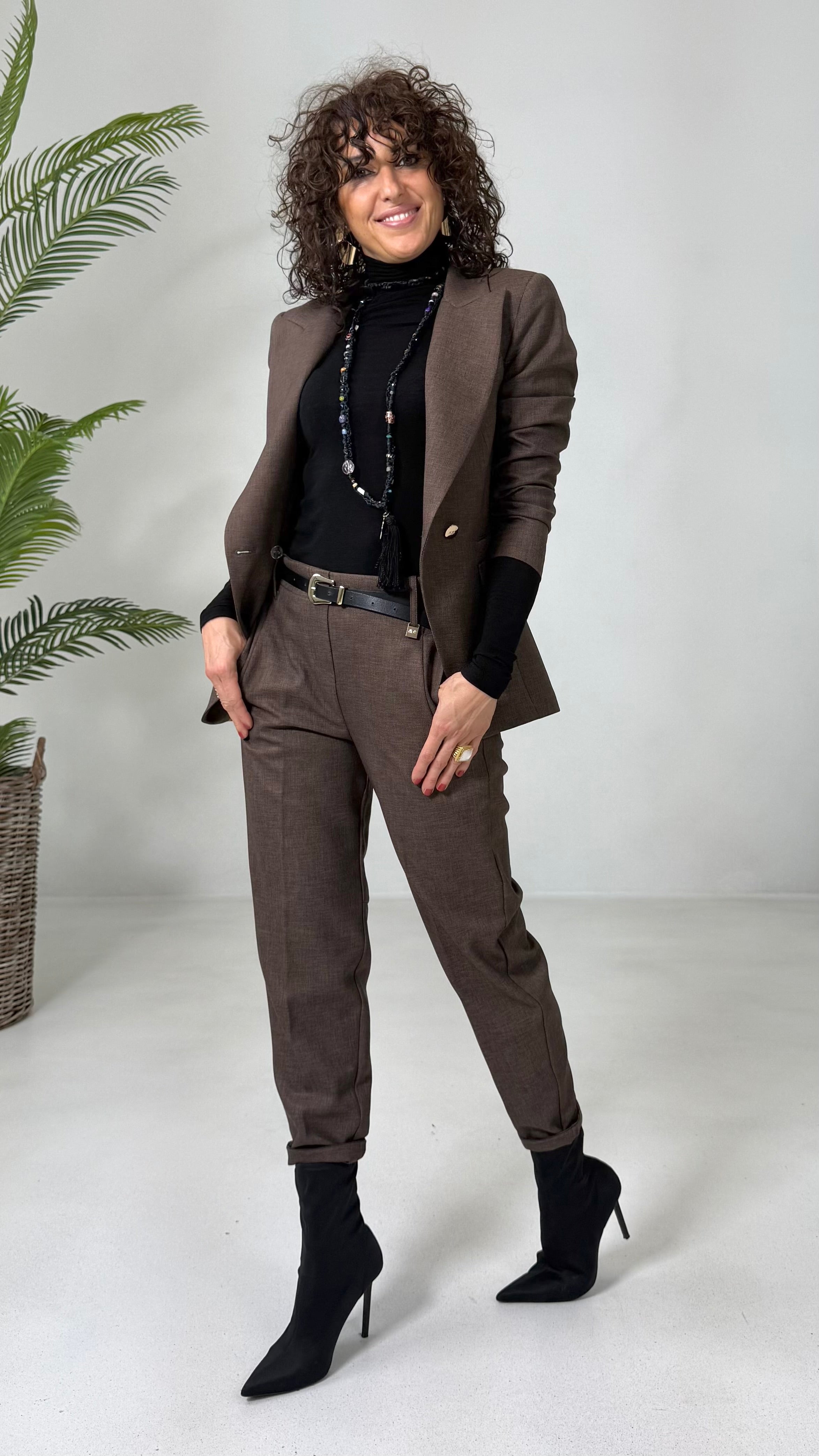 BAGGY SLIM IN GRISAGLIA FIAMMATA