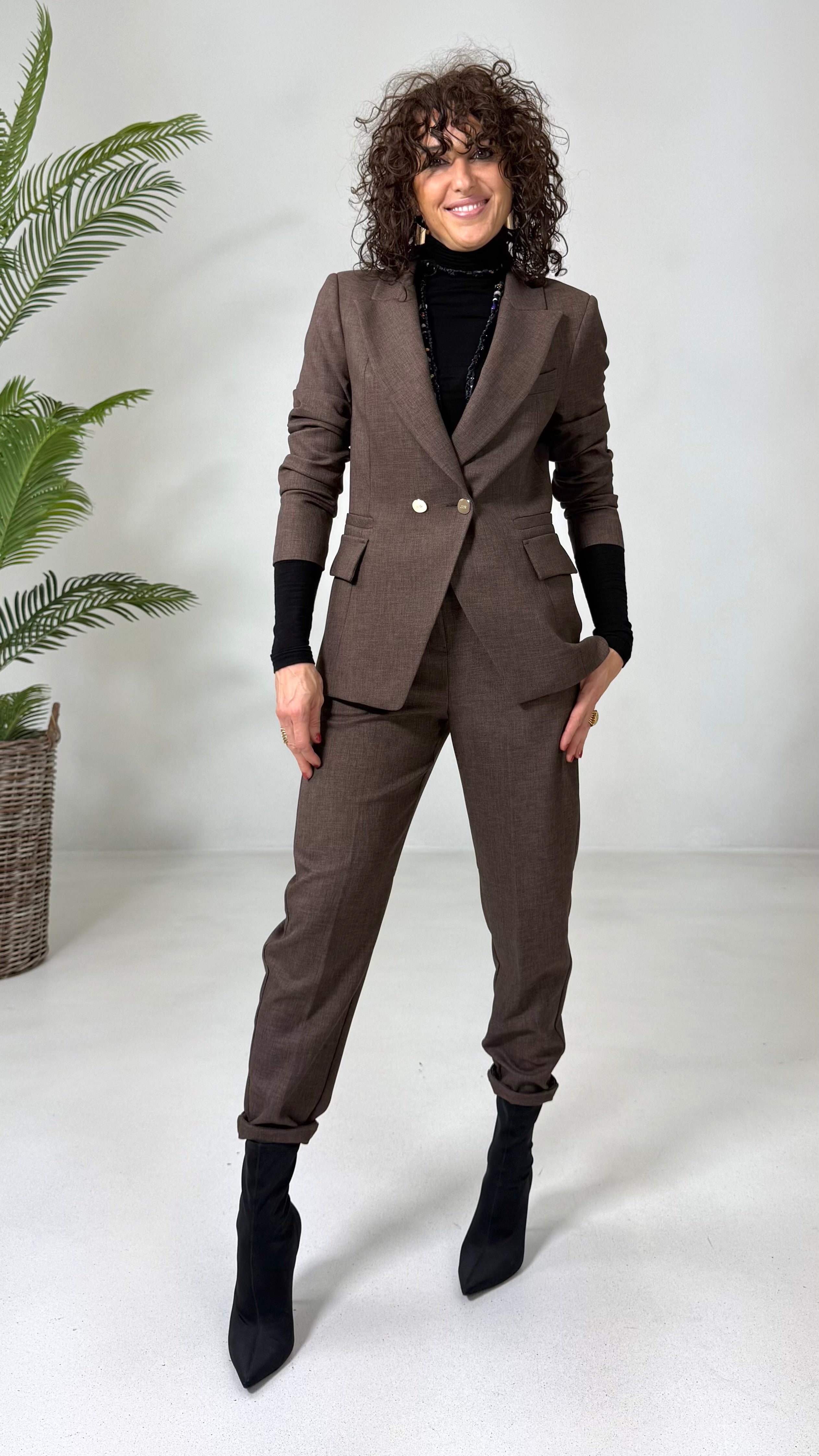 BAGGY SLIM IN GRISAGLIA FIAMMATA