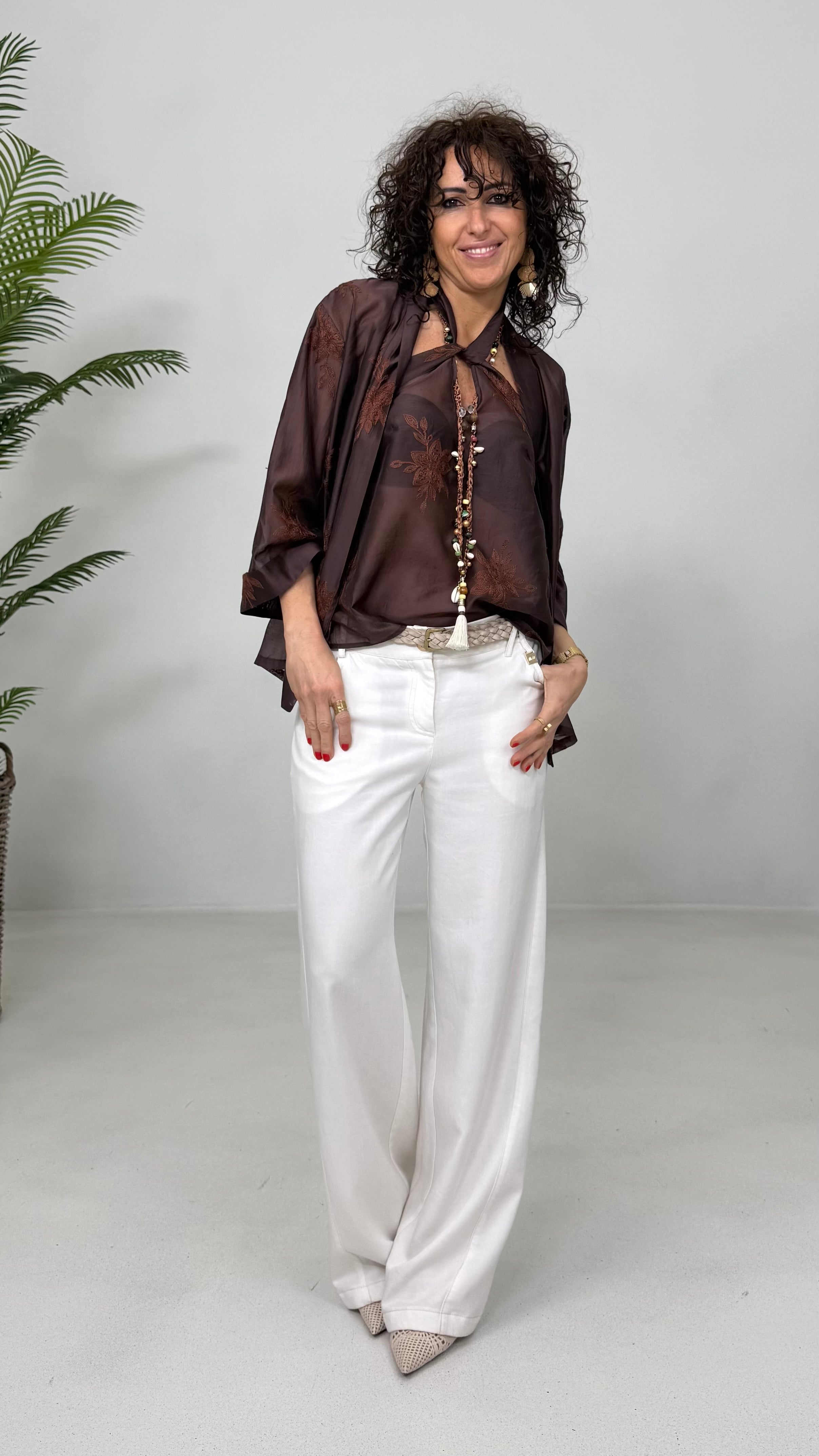 KIMONO TWINSET IN VOILE RICAMATO
