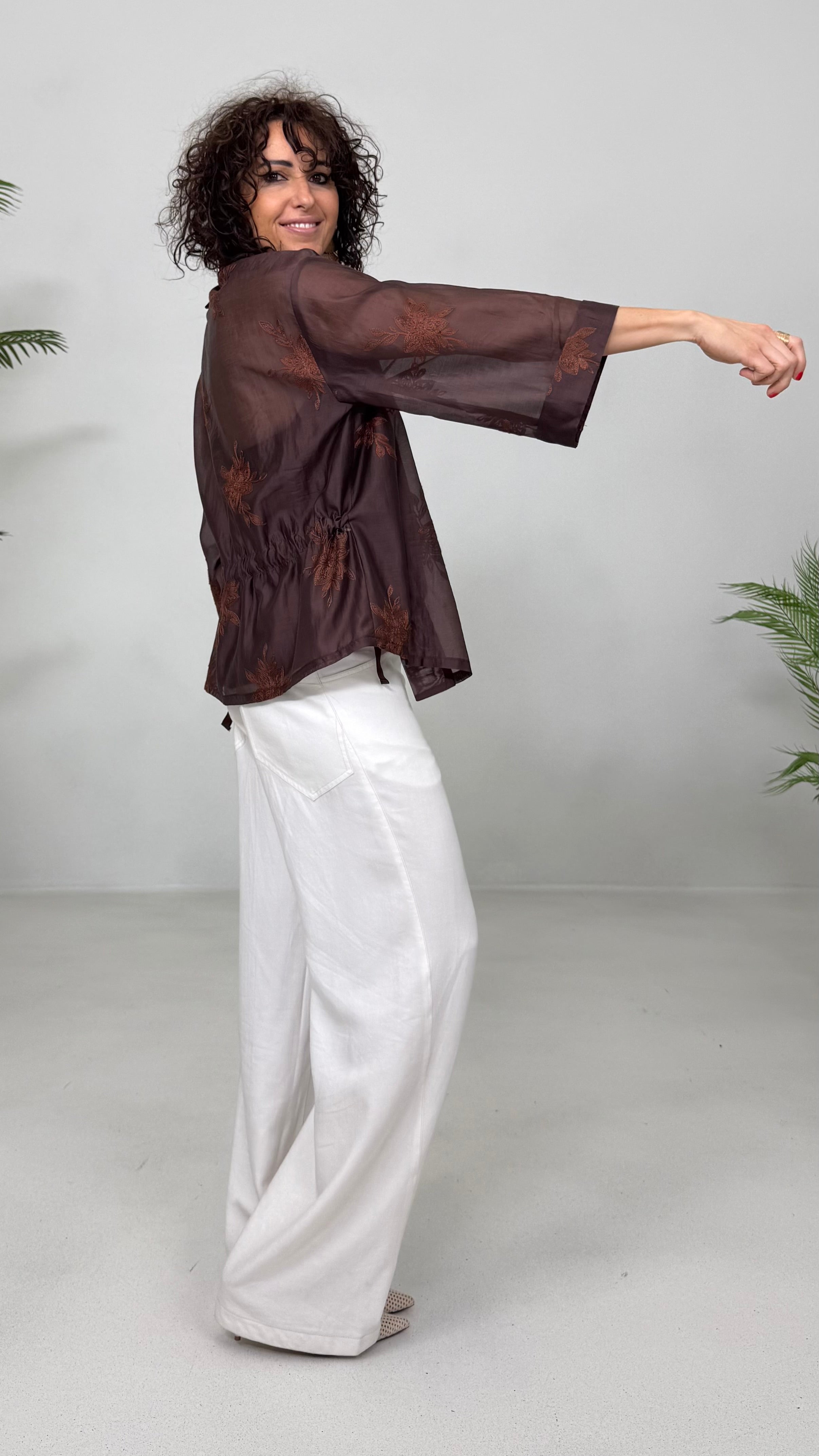 KIMONO TWINSET IN VOILE RICAMATO