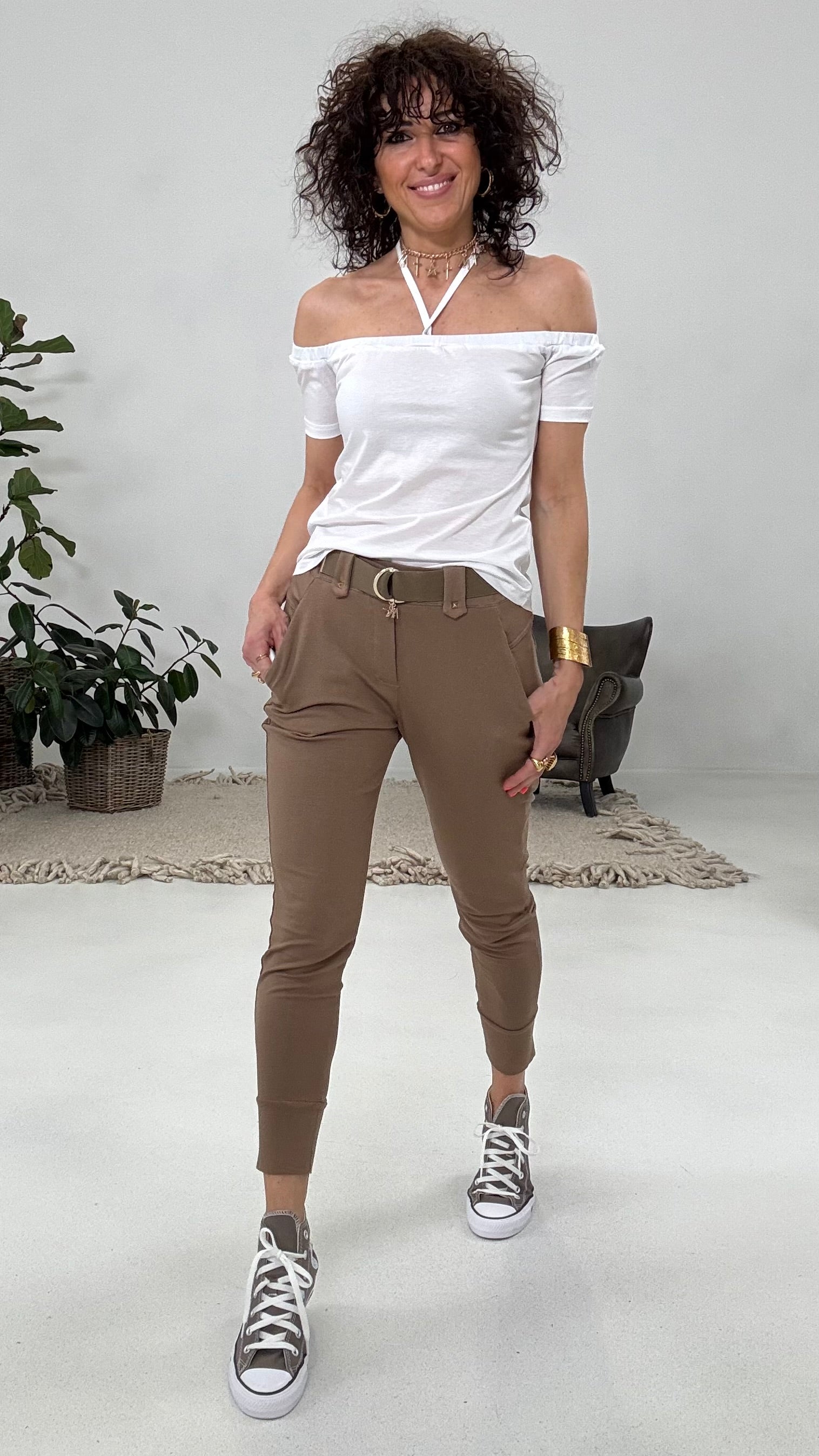608 P25 BIANCO OTTICO SHIFFER CON LACCIO COLLO IN JERSEY COTONE MODAL