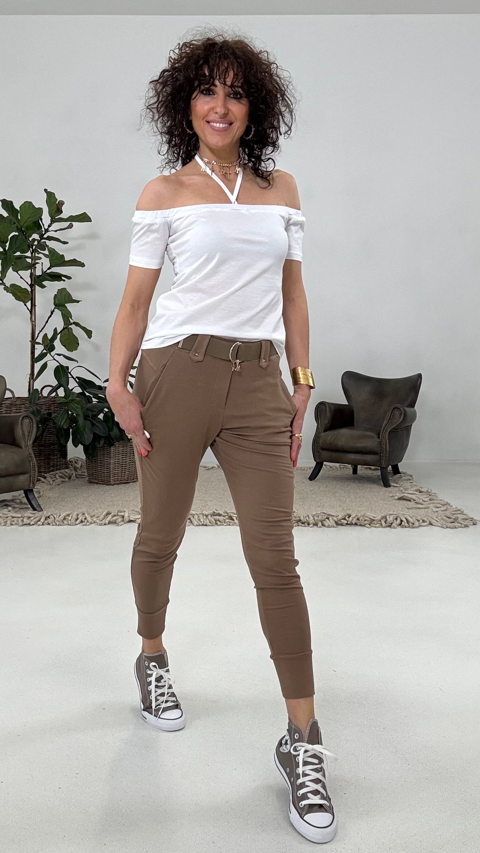608 P25 BIANCO OTTICO SHIFFER CON LACCIO COLLO IN JERSEY COTONE MODAL
