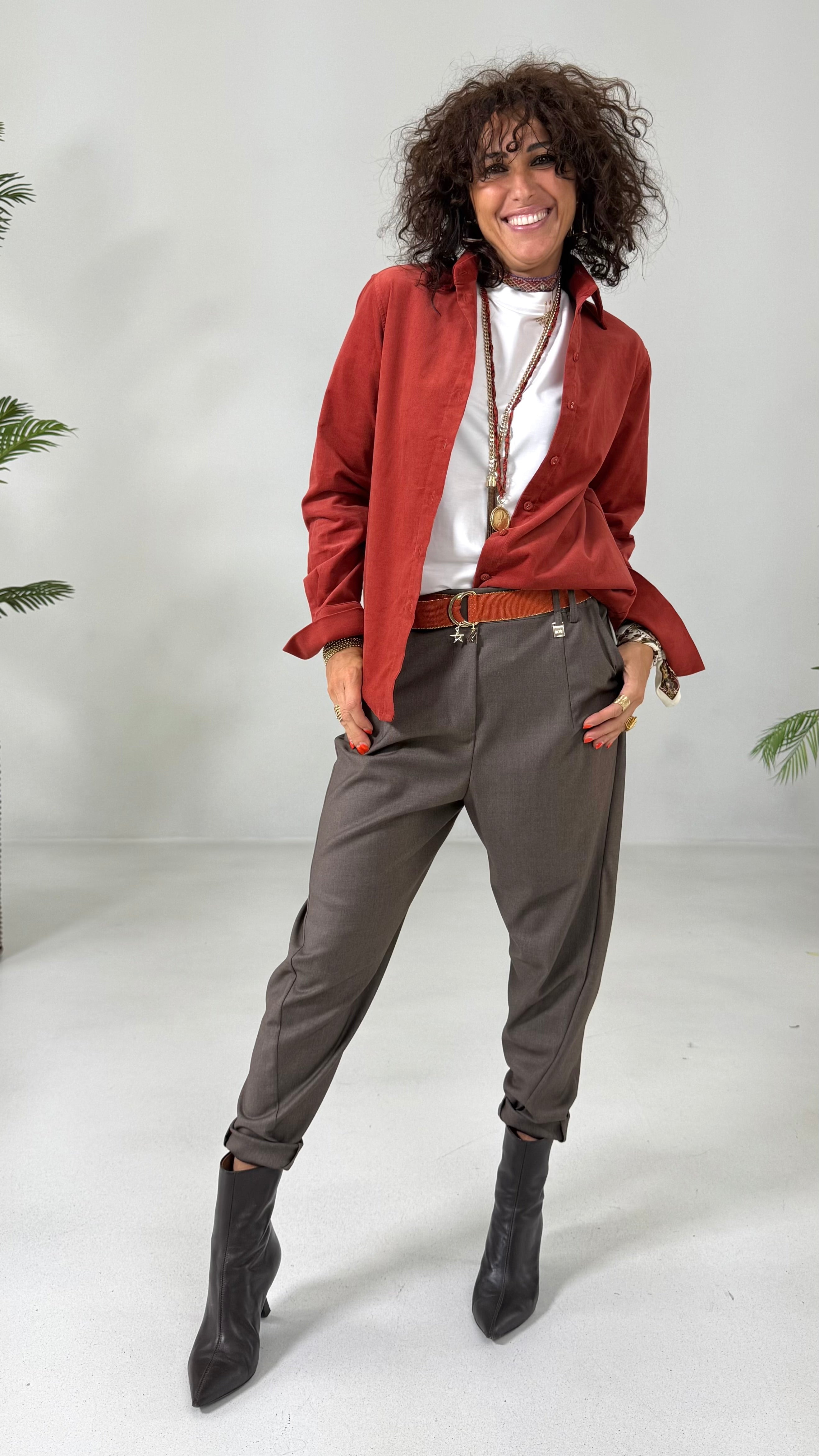 CAMICIA IN VELLUTO 2000 RIGHE