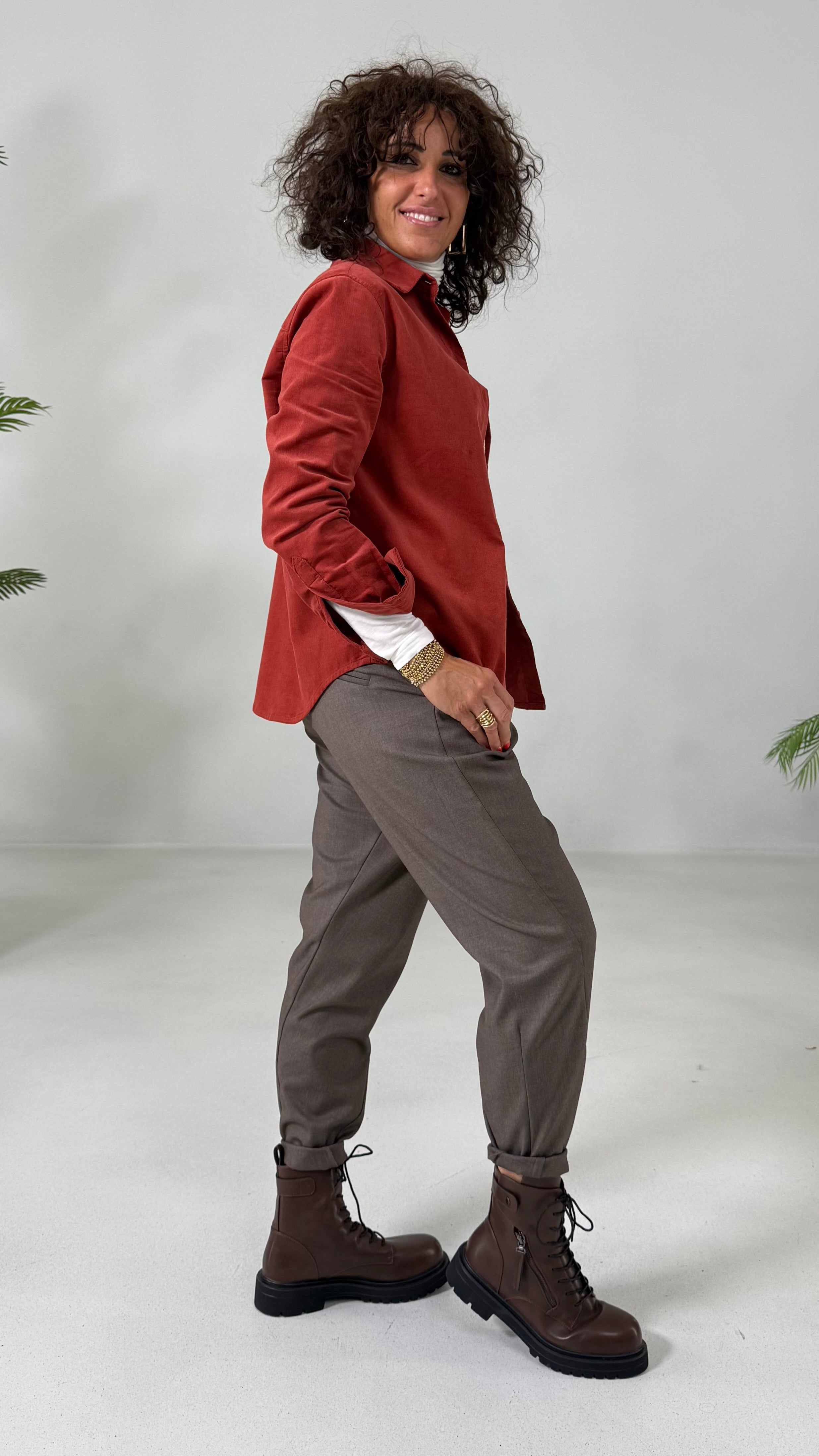 CAMICIA IN VELLUTO 2000 RIGHE