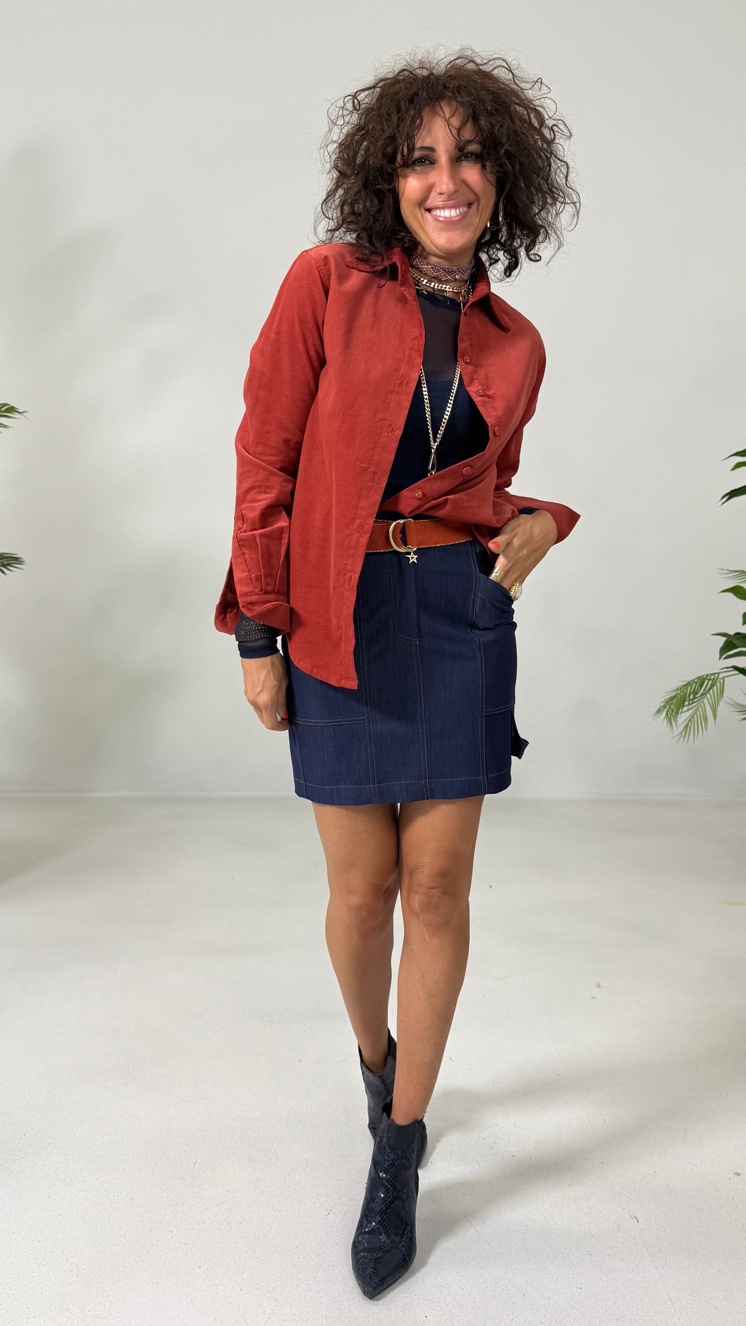 CAMICIA IN VELLUTO 2000 RIGHE