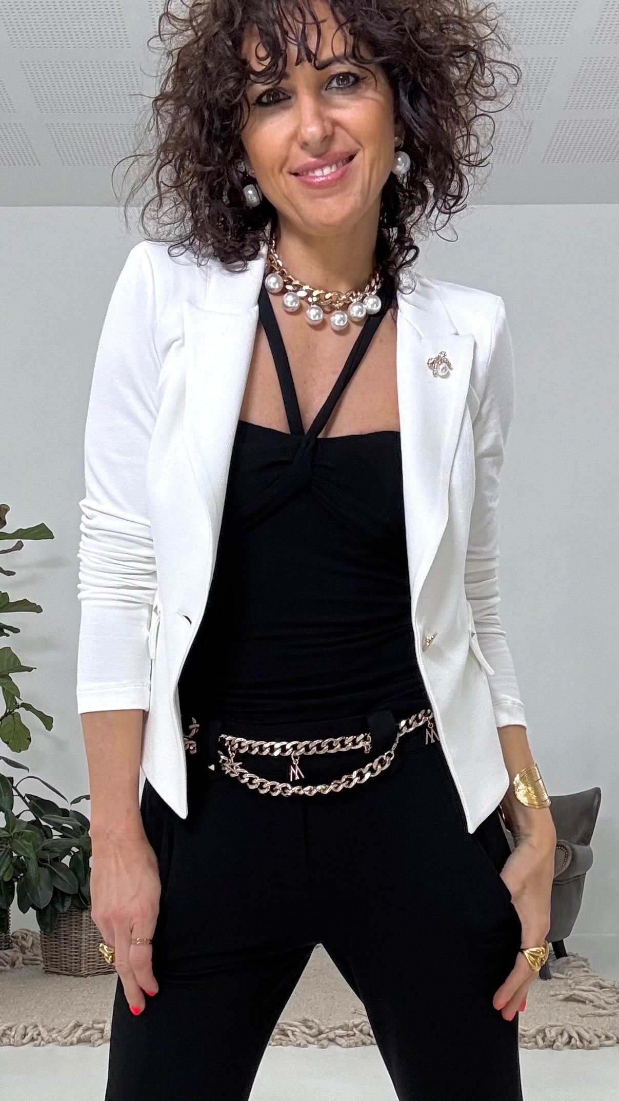 608 P25 NERO SHIFFER CON LACCIO COLLO IN JERSEY COTONE MODAL