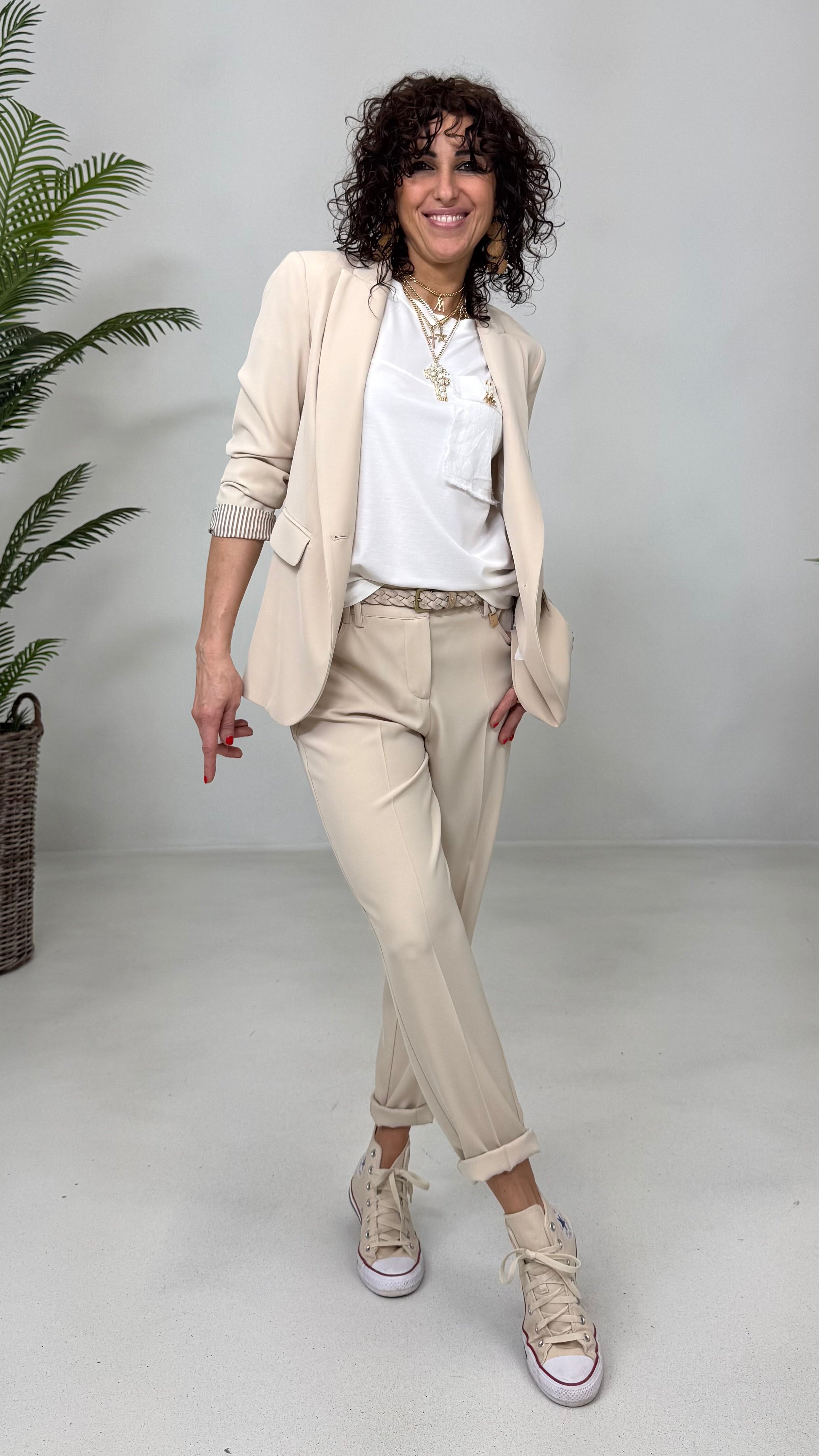 PANTALONE BASIC IN CADY FLUIDO