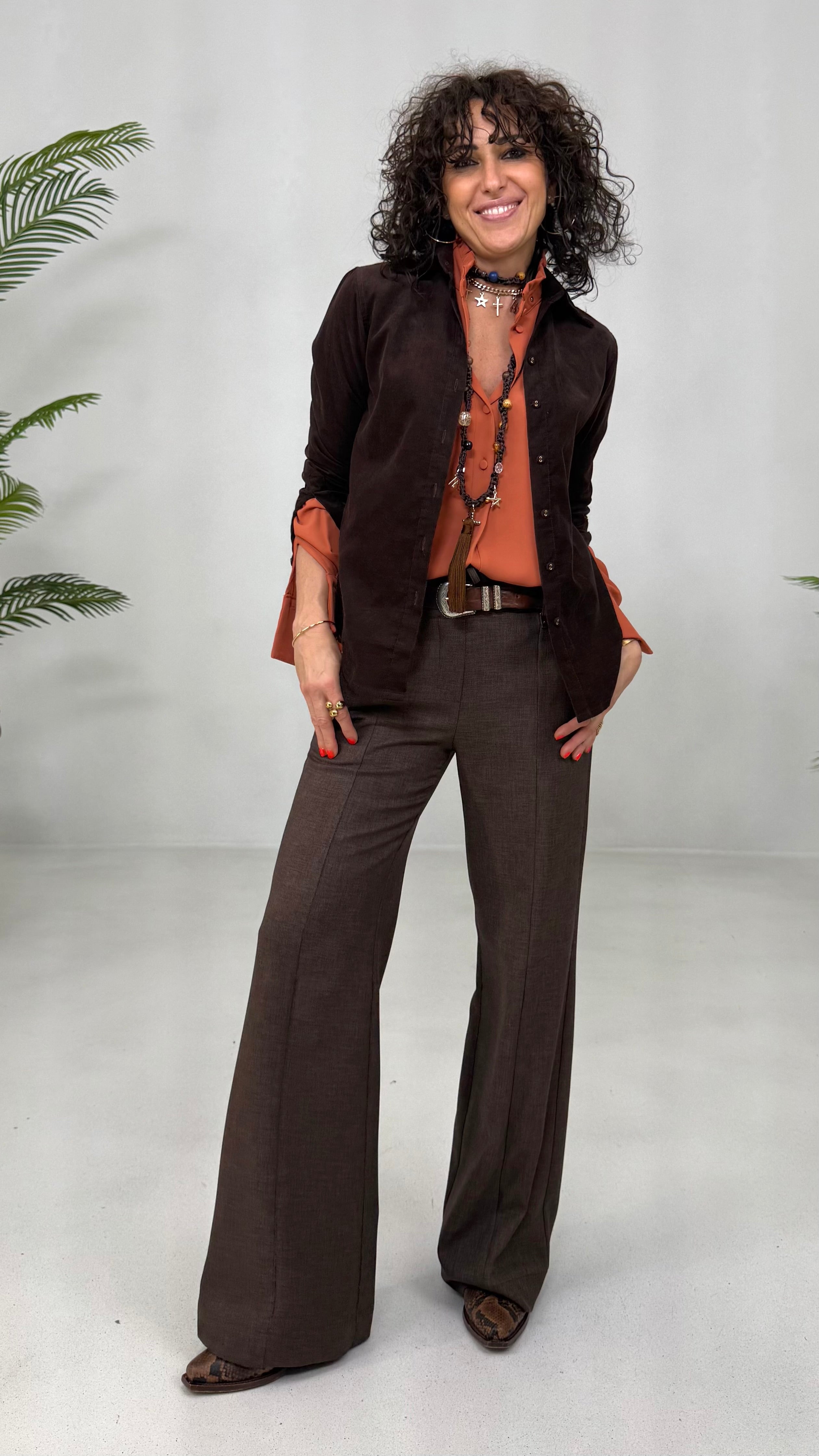 CAMICIA IN VELLUTO 2000 RIGHE