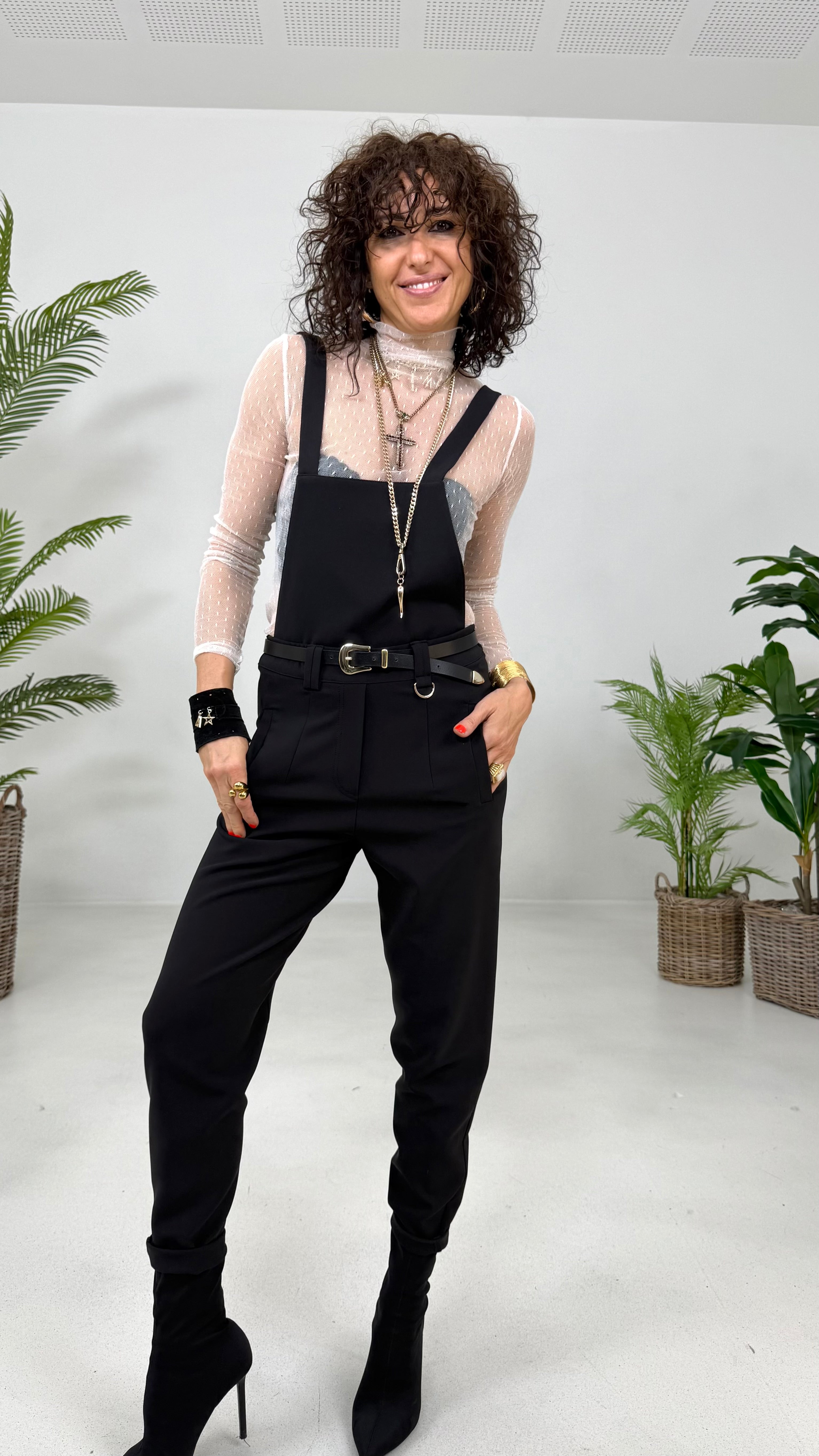 COLLANA CROCE LINEARE 7 CM