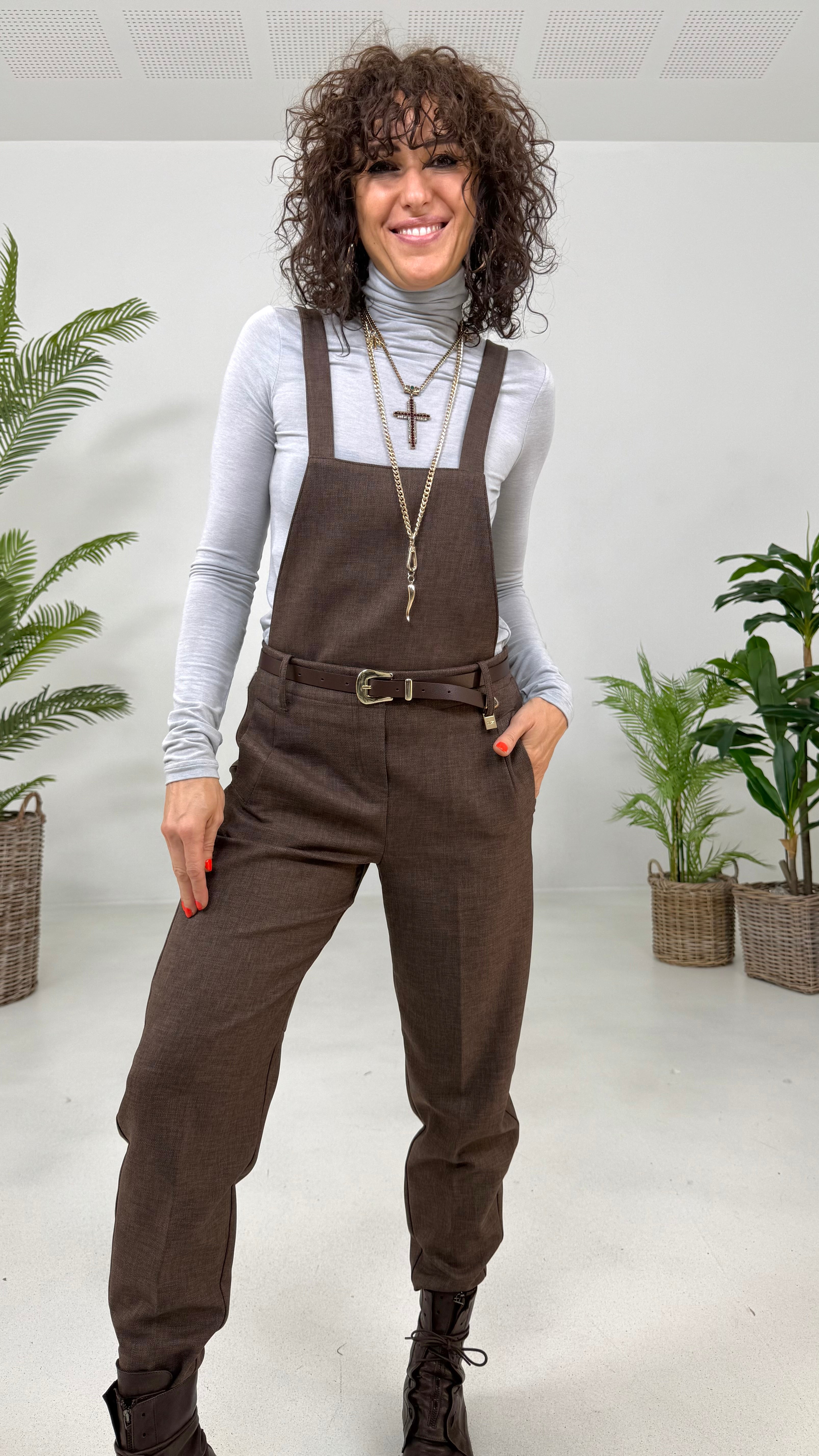 COLLANA CROCE LINEARE 7 CM