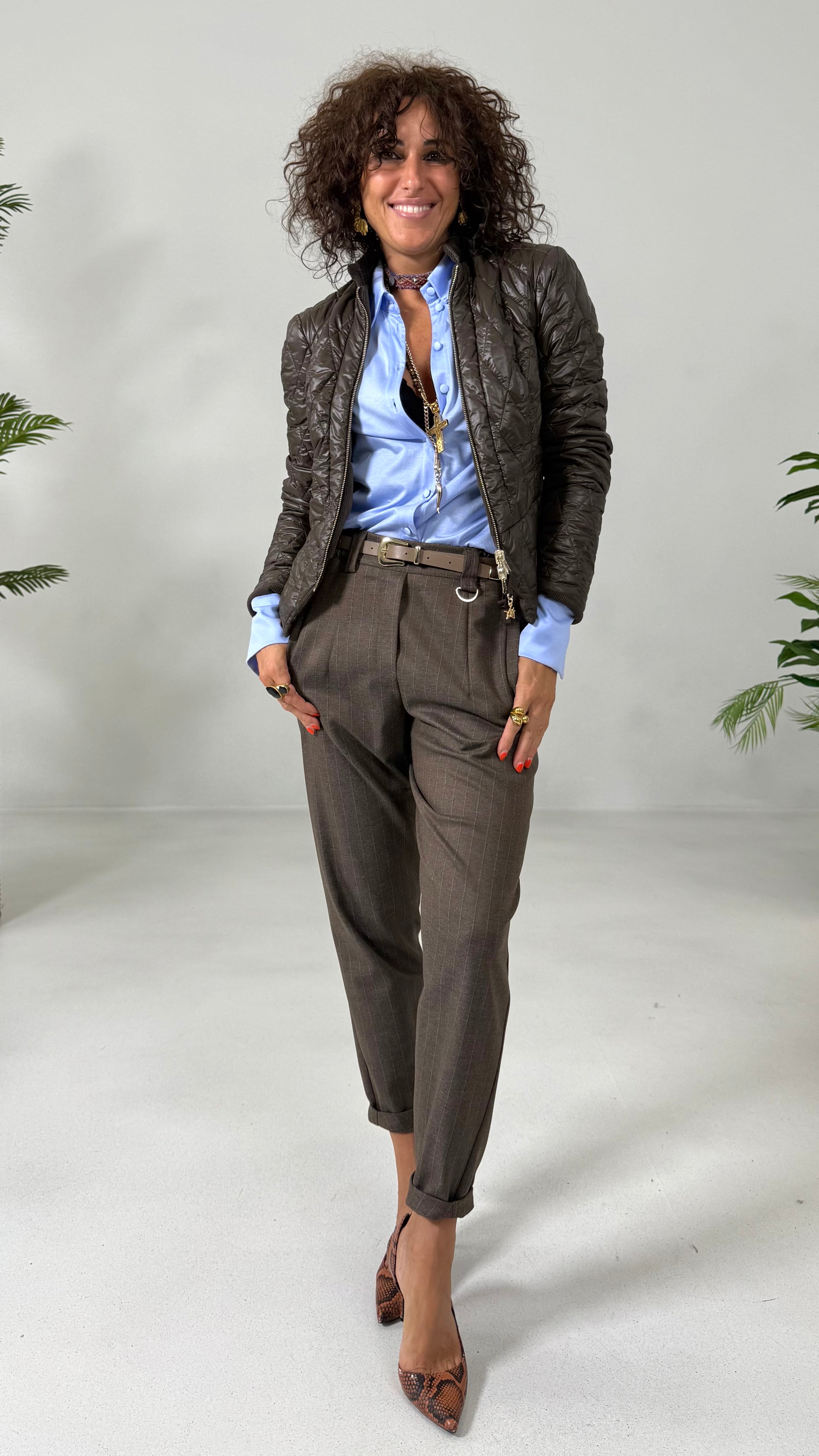 GIACCHINO DOUBLE FACE TRAPUNTATO CON ZIP