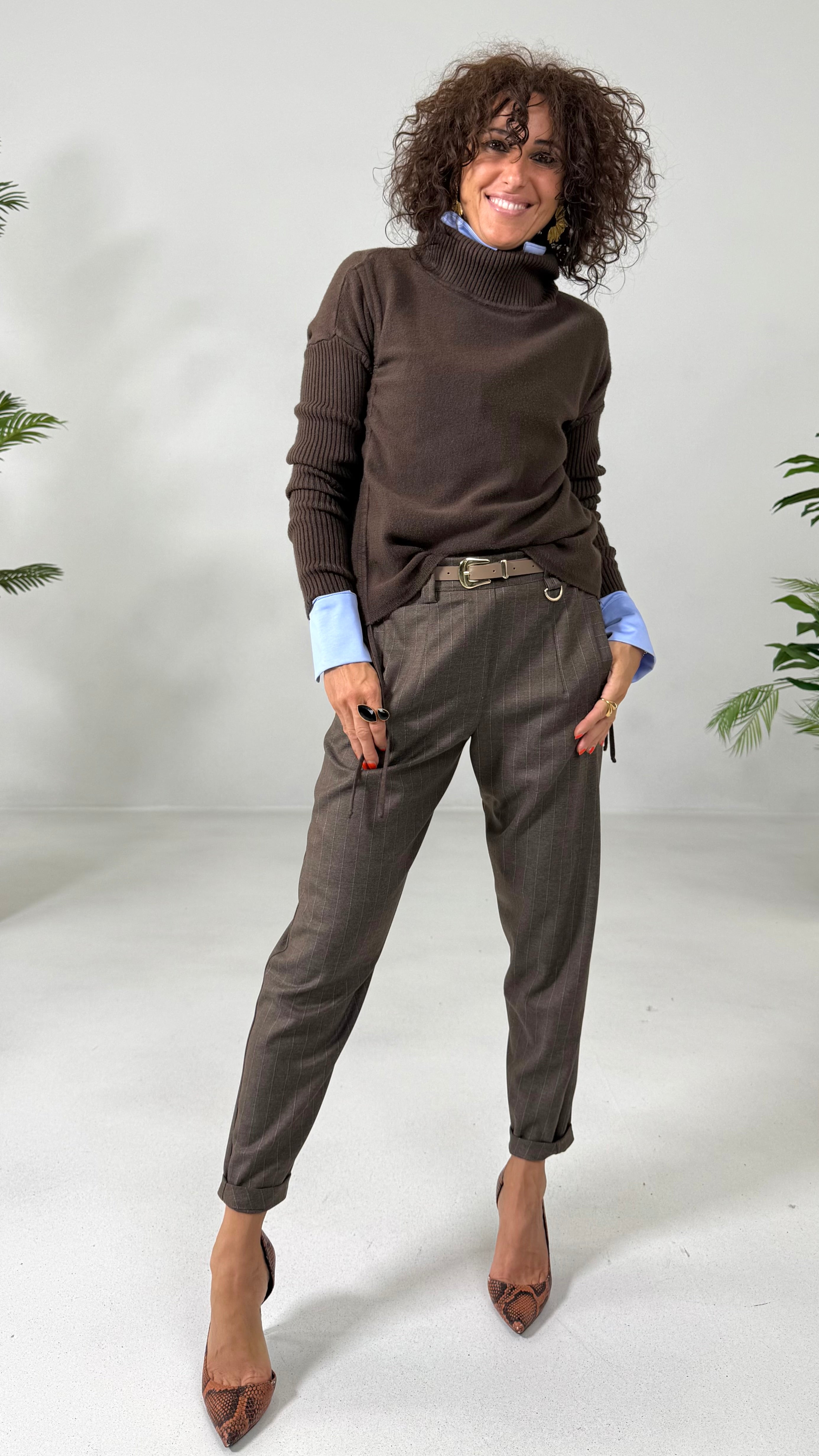 CAMICIA IN JERSEY DI COTONE MODAL