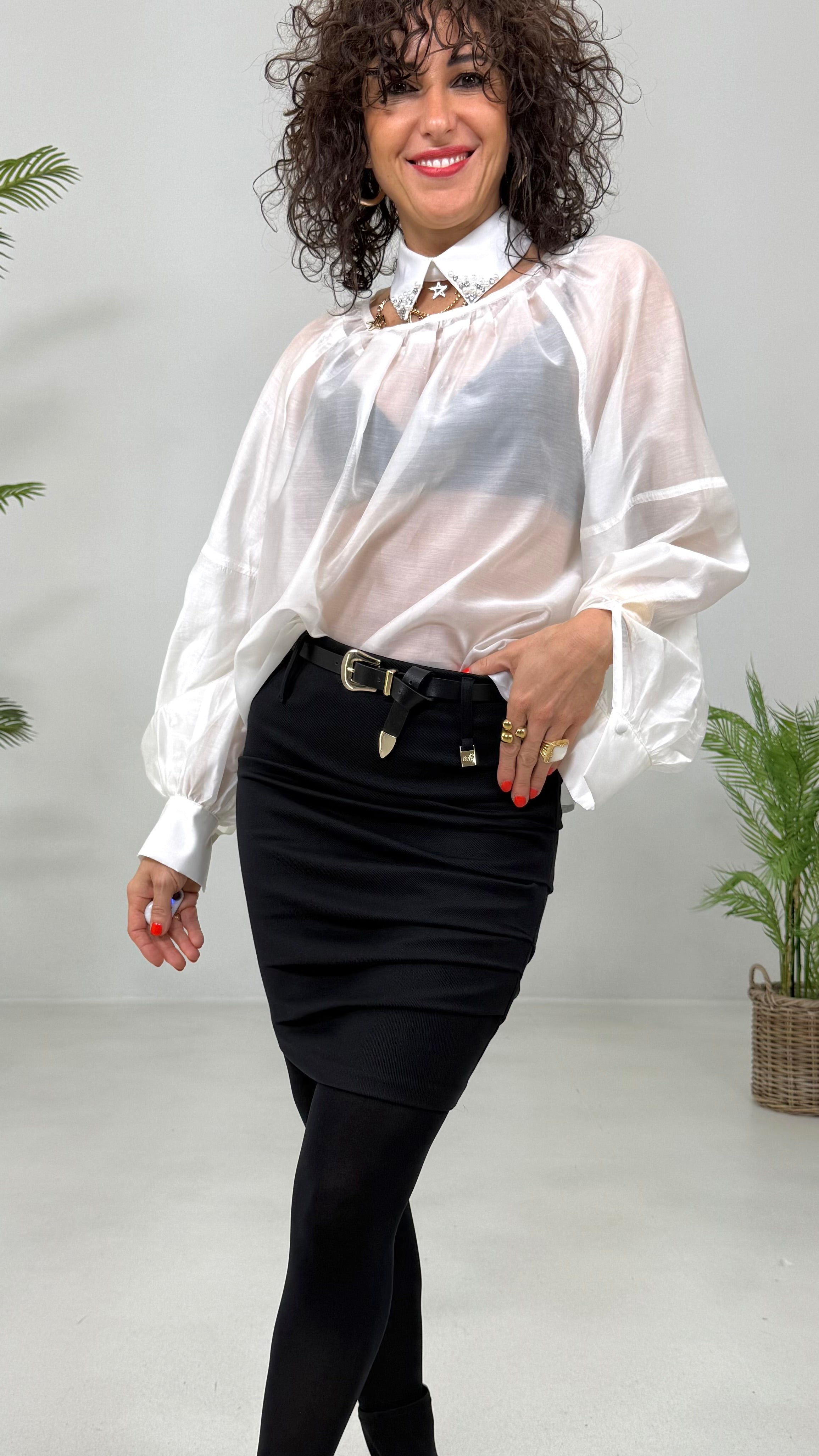 GONNA IN PUNTO MILANO DIAGONALE CON PIEGHE