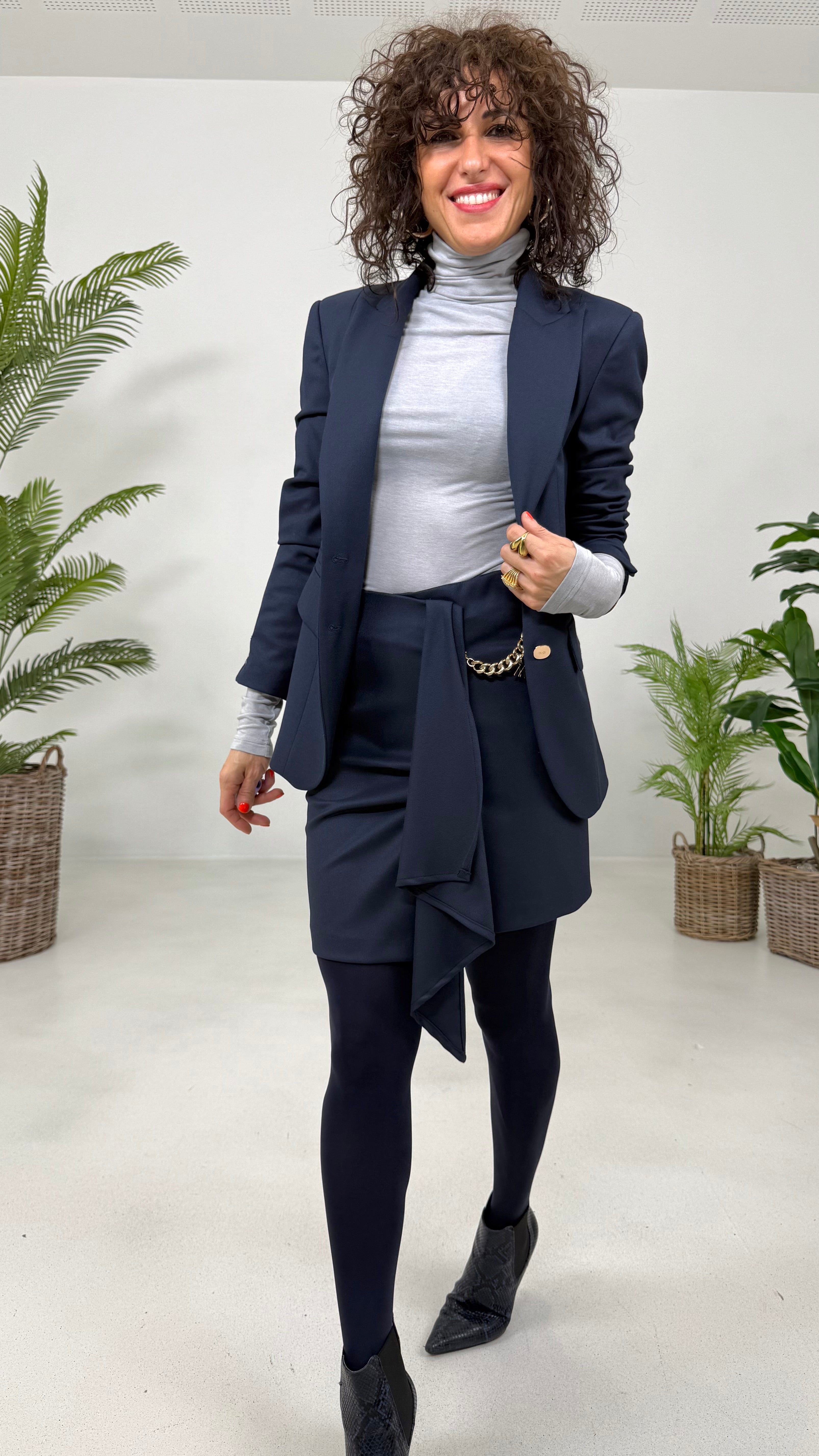 LUPETTO IN JERSEY TENCEL E LANA CON MANICA LUNGA