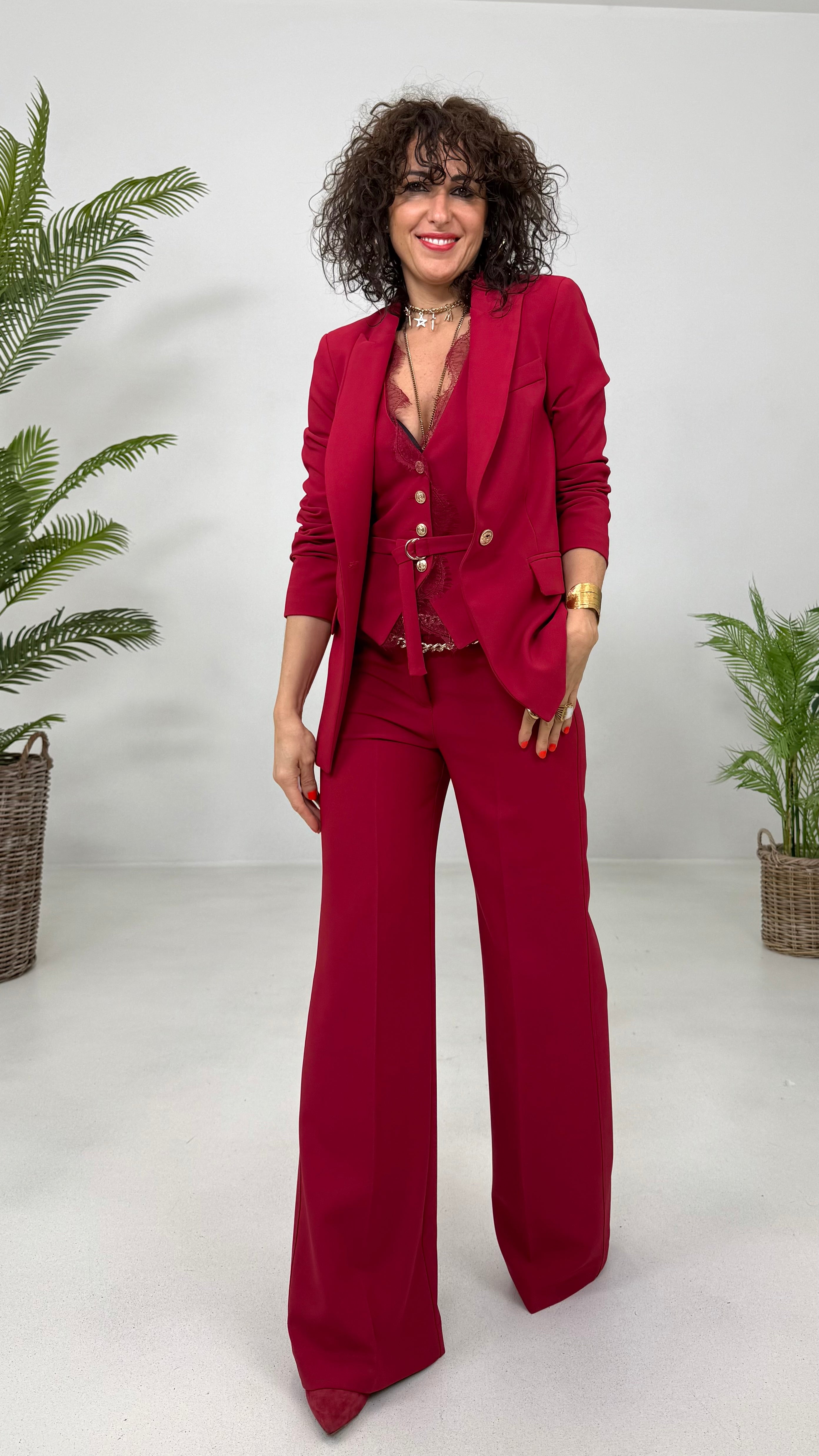 GILET IN CADY TECNICO CON PIZZO SCOLLO