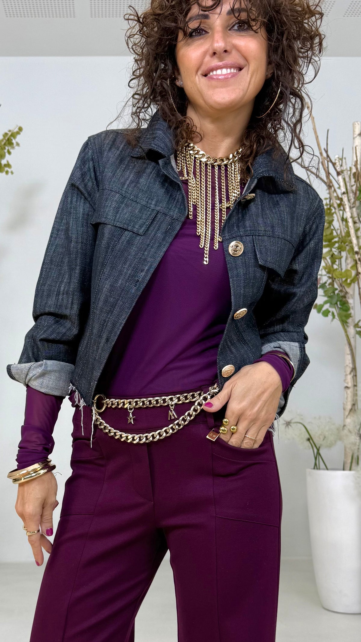 GIUBBINO JEANS IN DENIM 100% COTONE