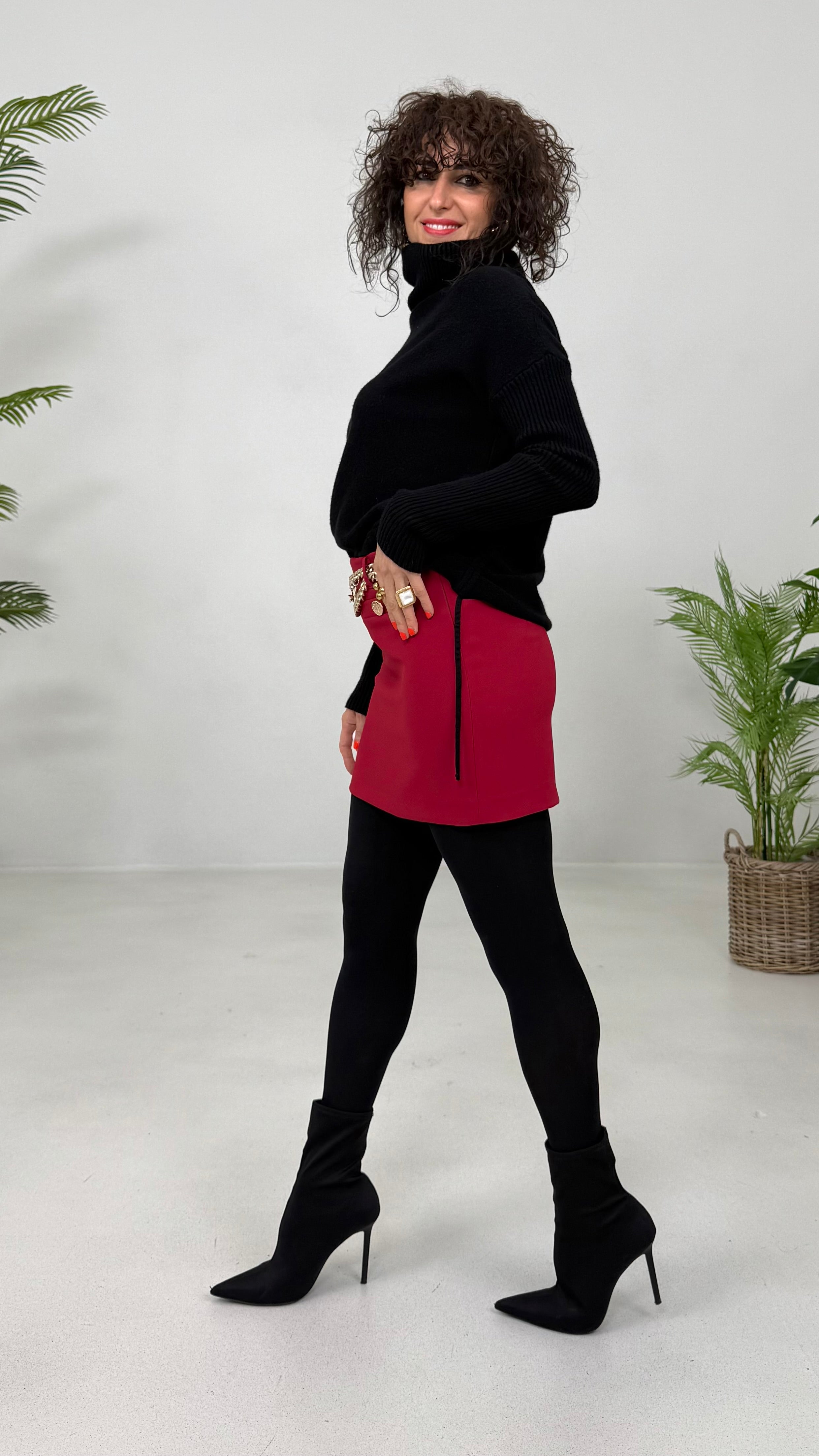 MINIGONNA IN CADY TECNICO