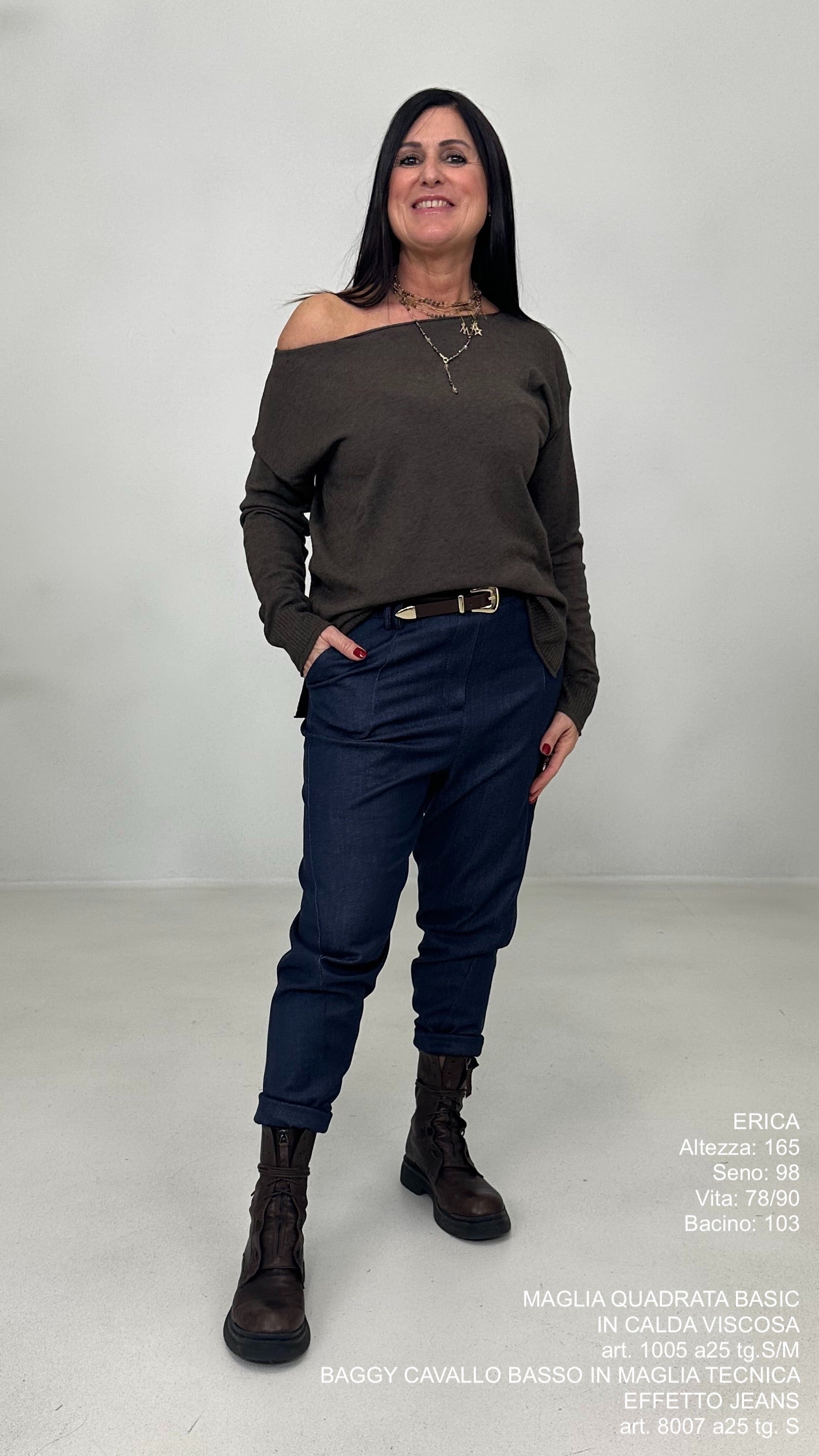 MAGLIA QUADRATA BASIC IN CALDA VISCOSA