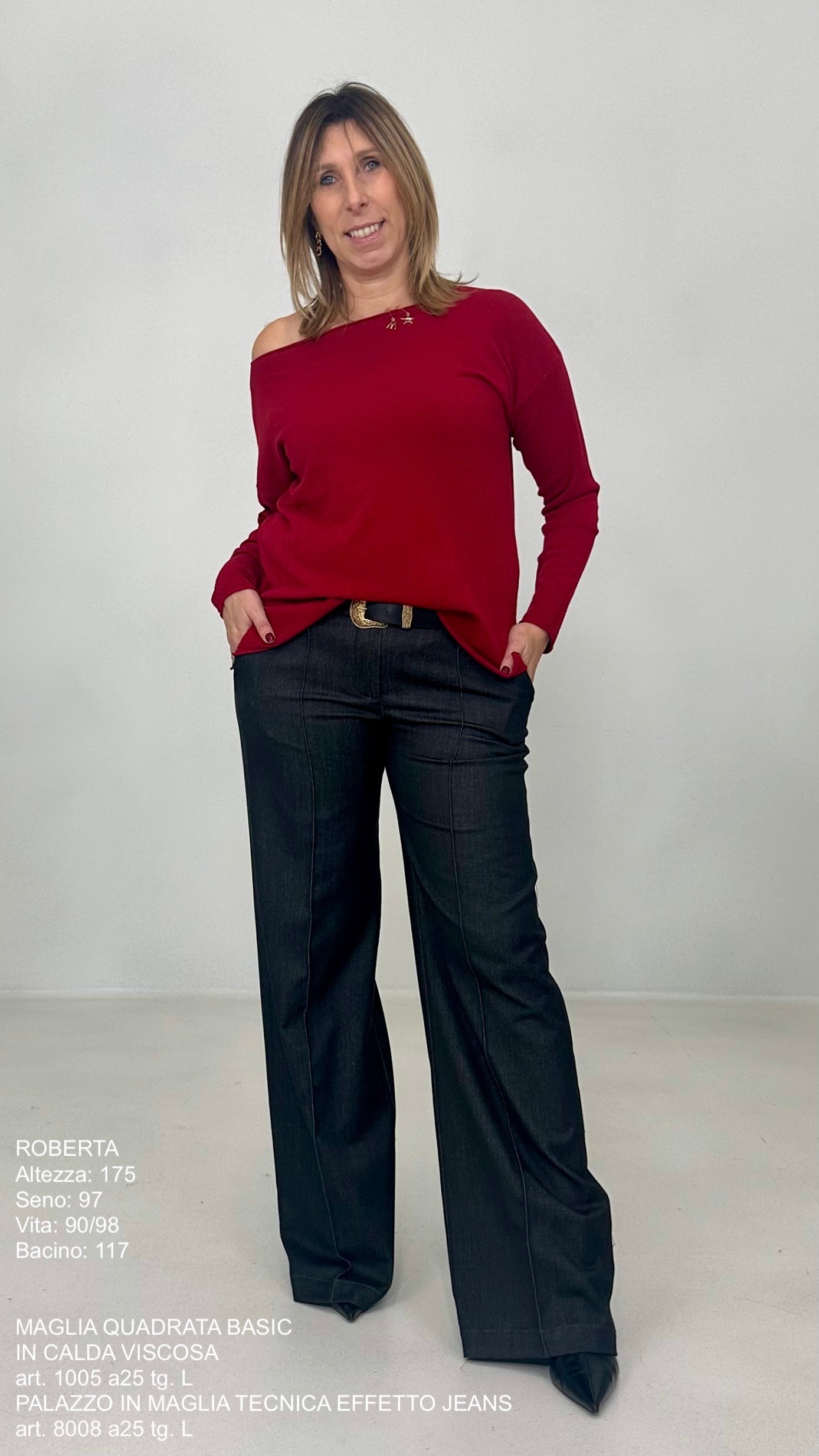 MAGLIA QUADRATA BASIC IN CALDA VISCOSA