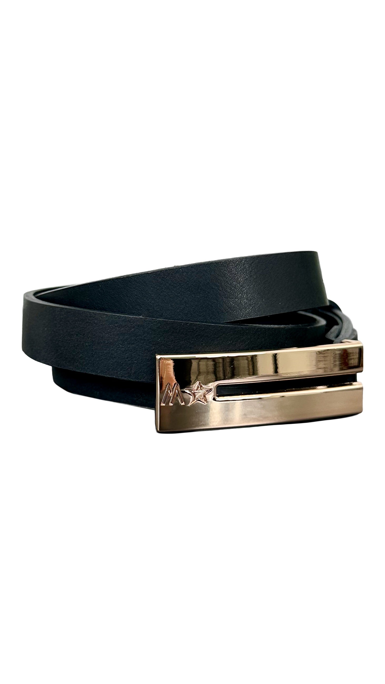 CINTURA CON FIBBIA RETTANGOLARE SPECCHIATA