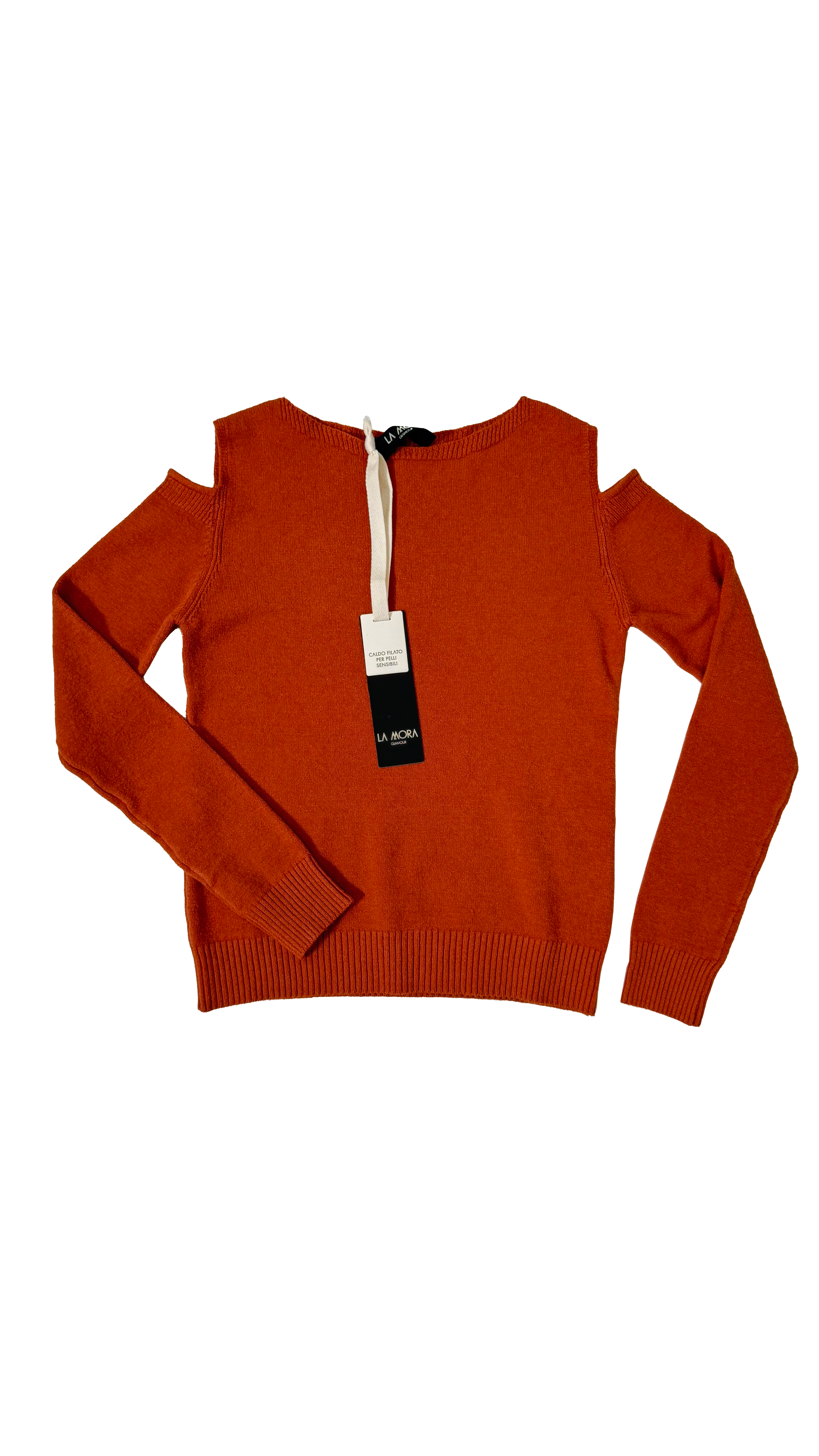 MAGLIA CON APERTURE SPALLE IN CALDA VISCOSA