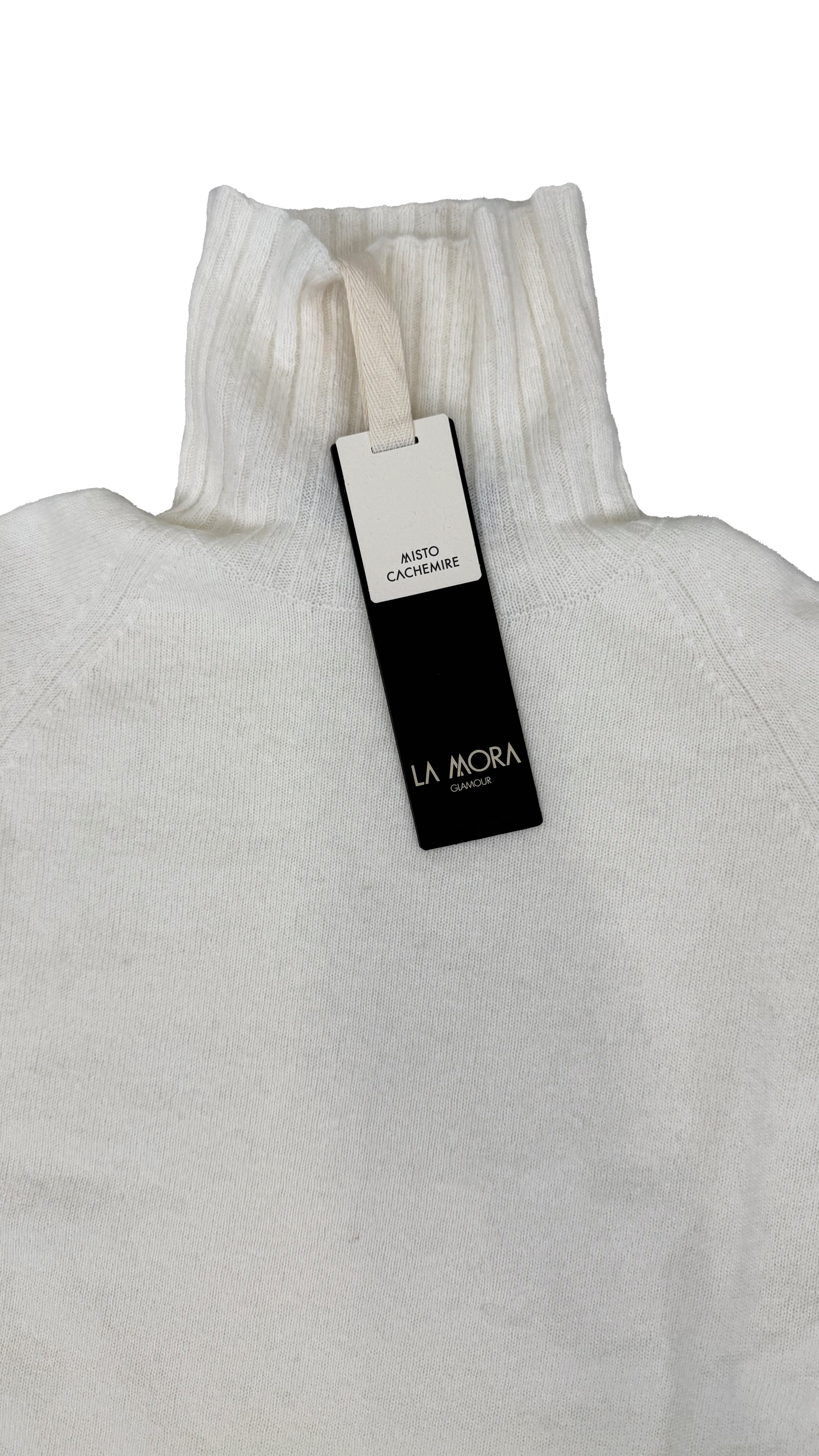 MAGLIA BASIC COLLO ALTO IN MISTO CASHMERE