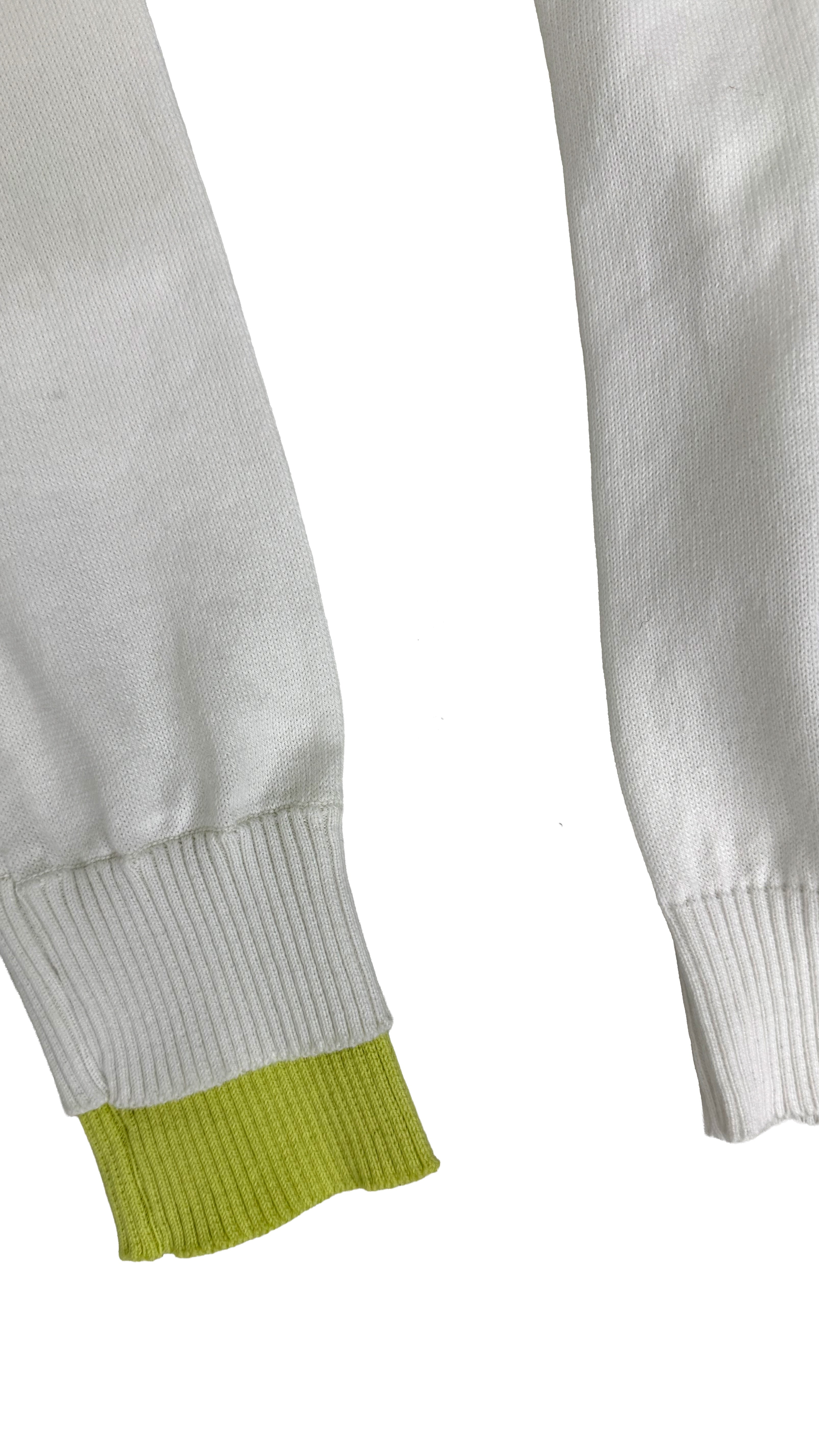 MAGLIA IN COTONE CON BORDI COLLO E POLSI IN CONTRASTO