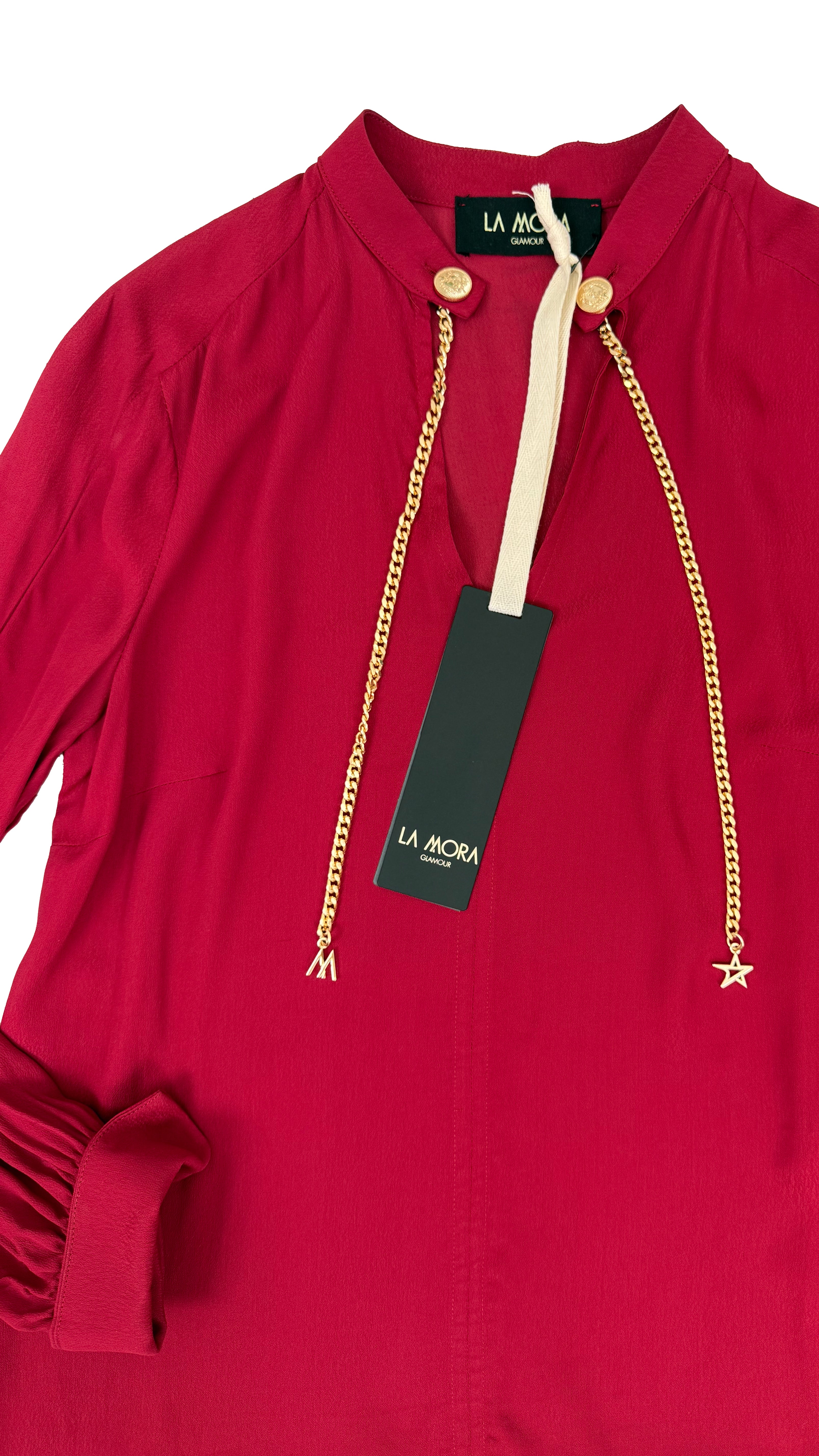 CAMICIA IN GEORGETTE CON CATENELLA