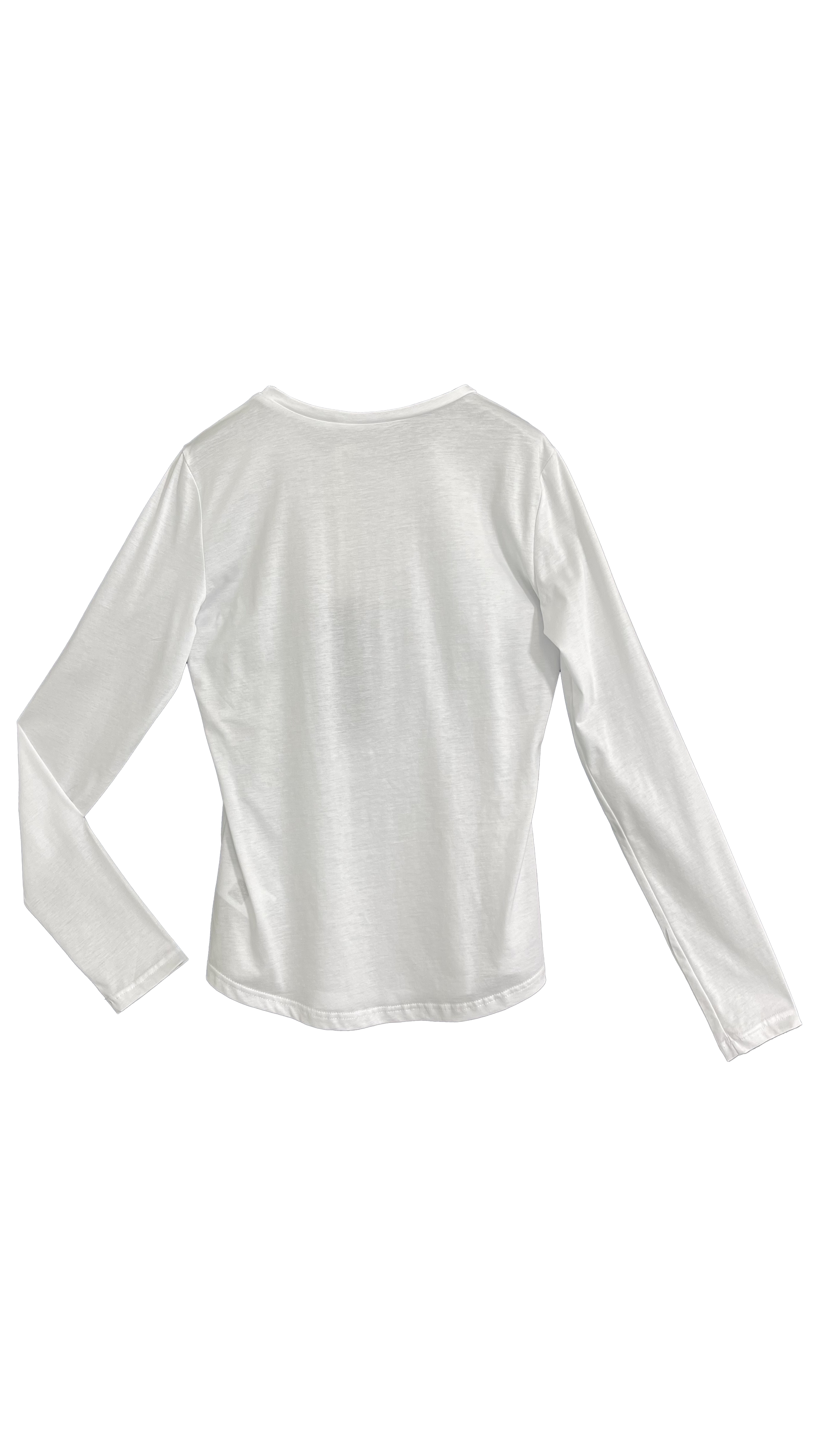 T-SHIRT BASIC MANICA LUNGA IN JERSEY DI COTONE MODAL