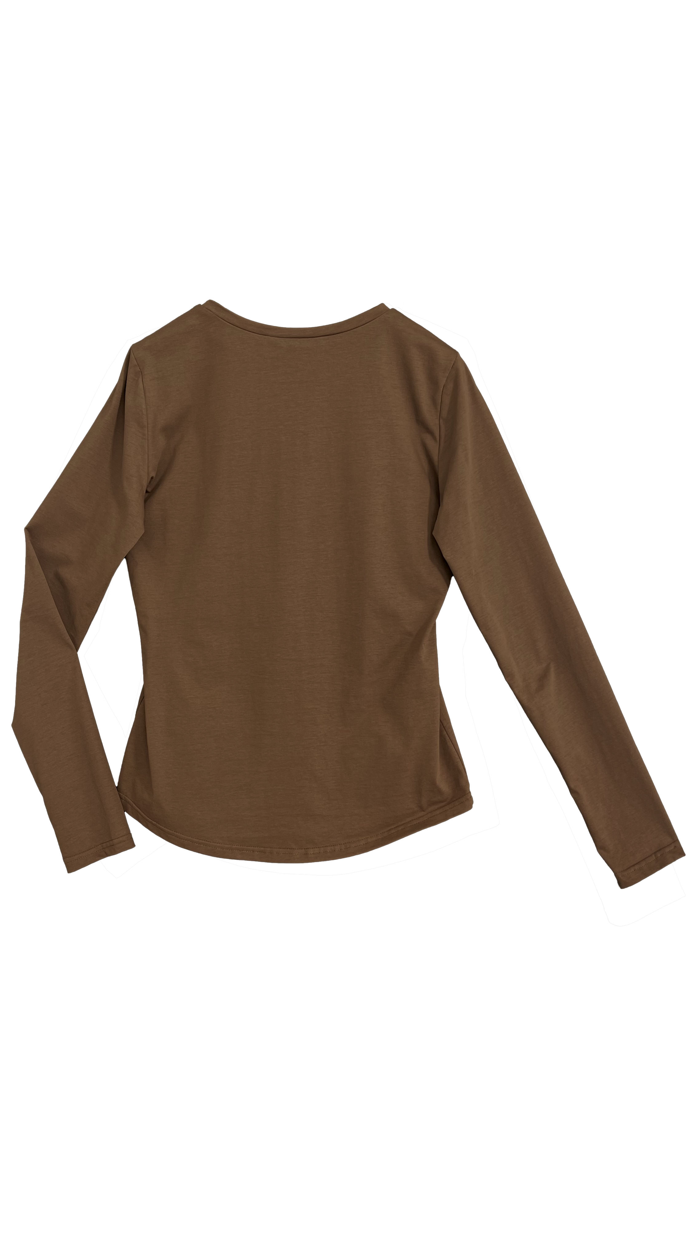 T-SHIRT BASIC MANICA LUNGA IN JERSEY DI COTONE MODAL